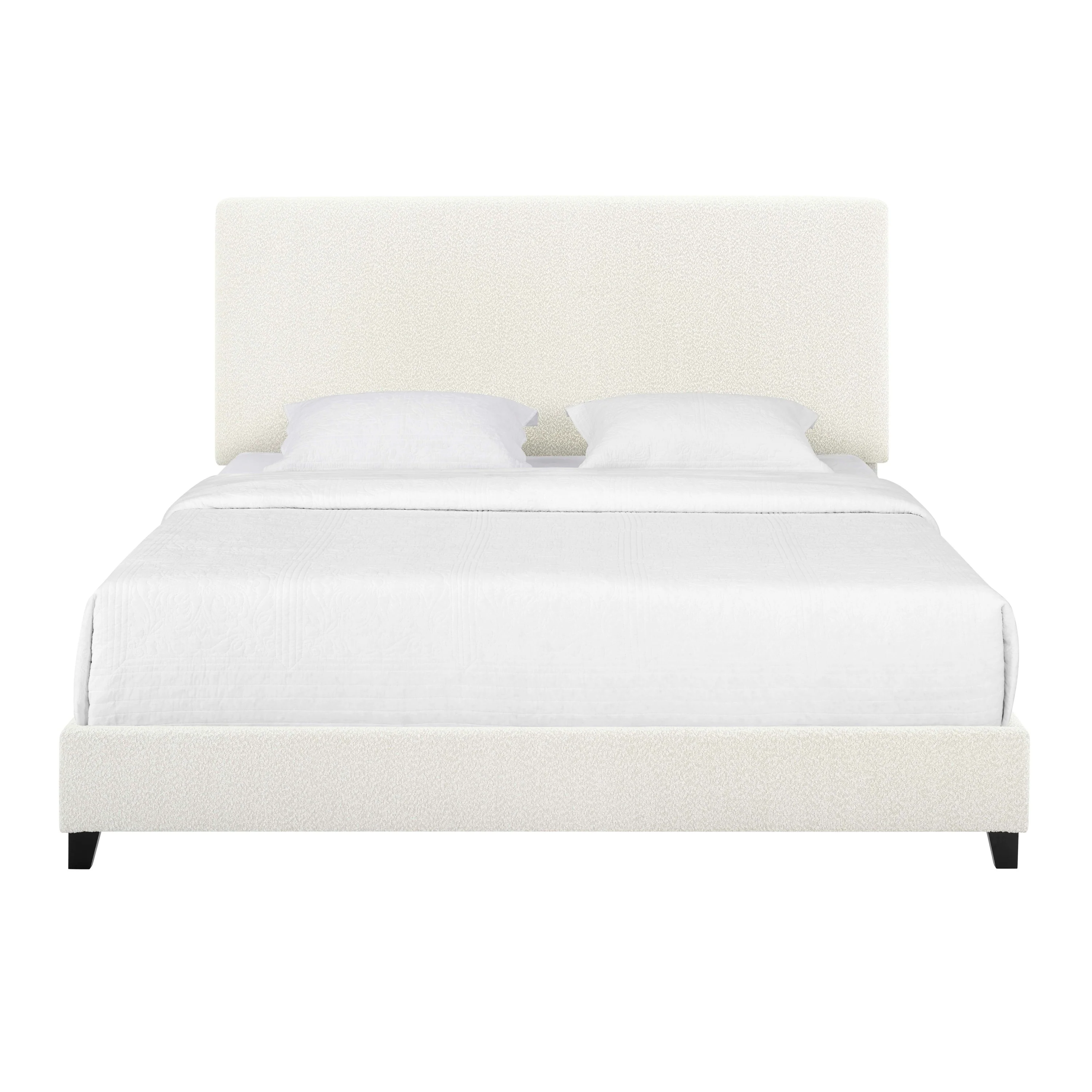 Walker Edison | Boucle Upholstered Platform Bed - Image 3