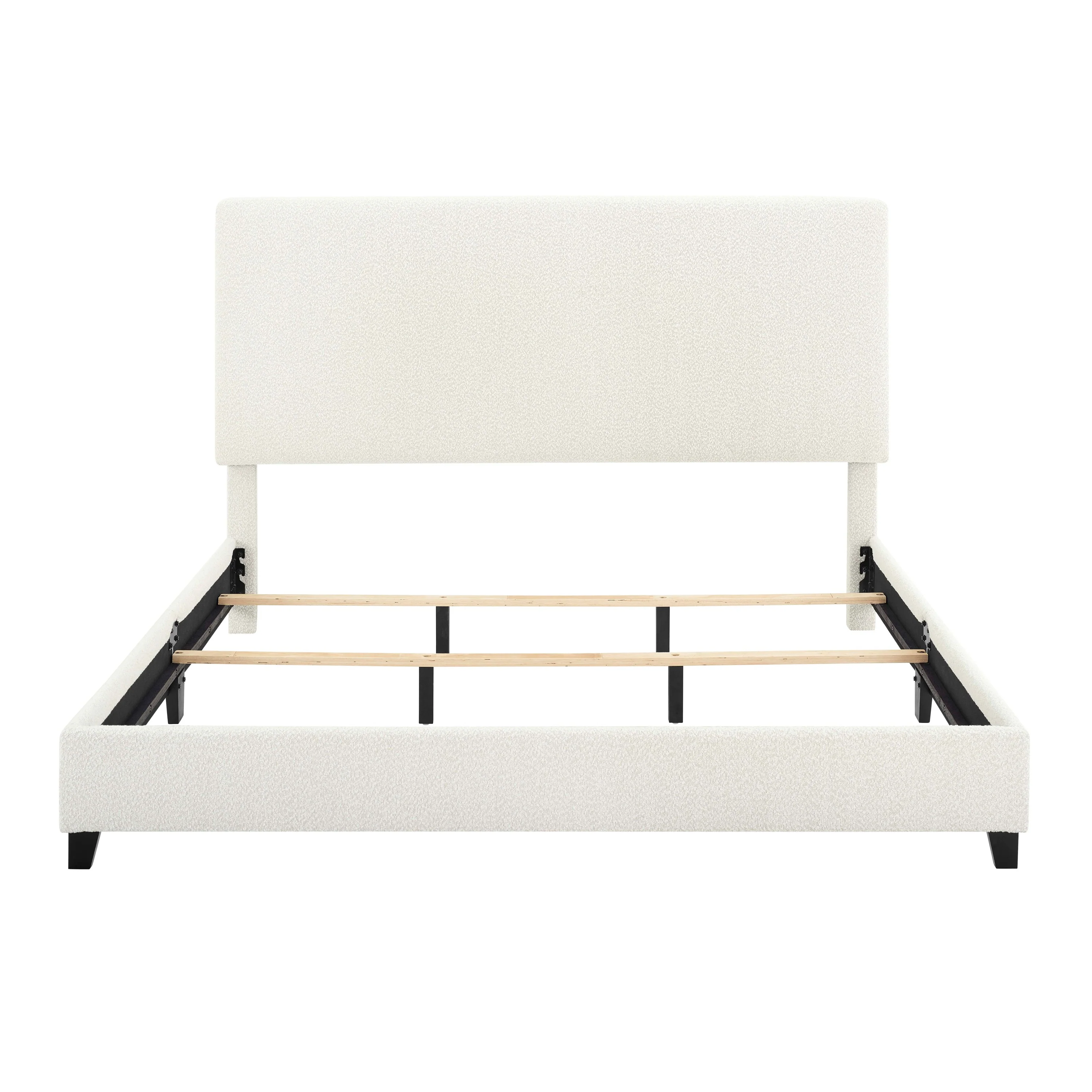 Walker Edison | Boucle Upholstered Platform Bed - Image 5