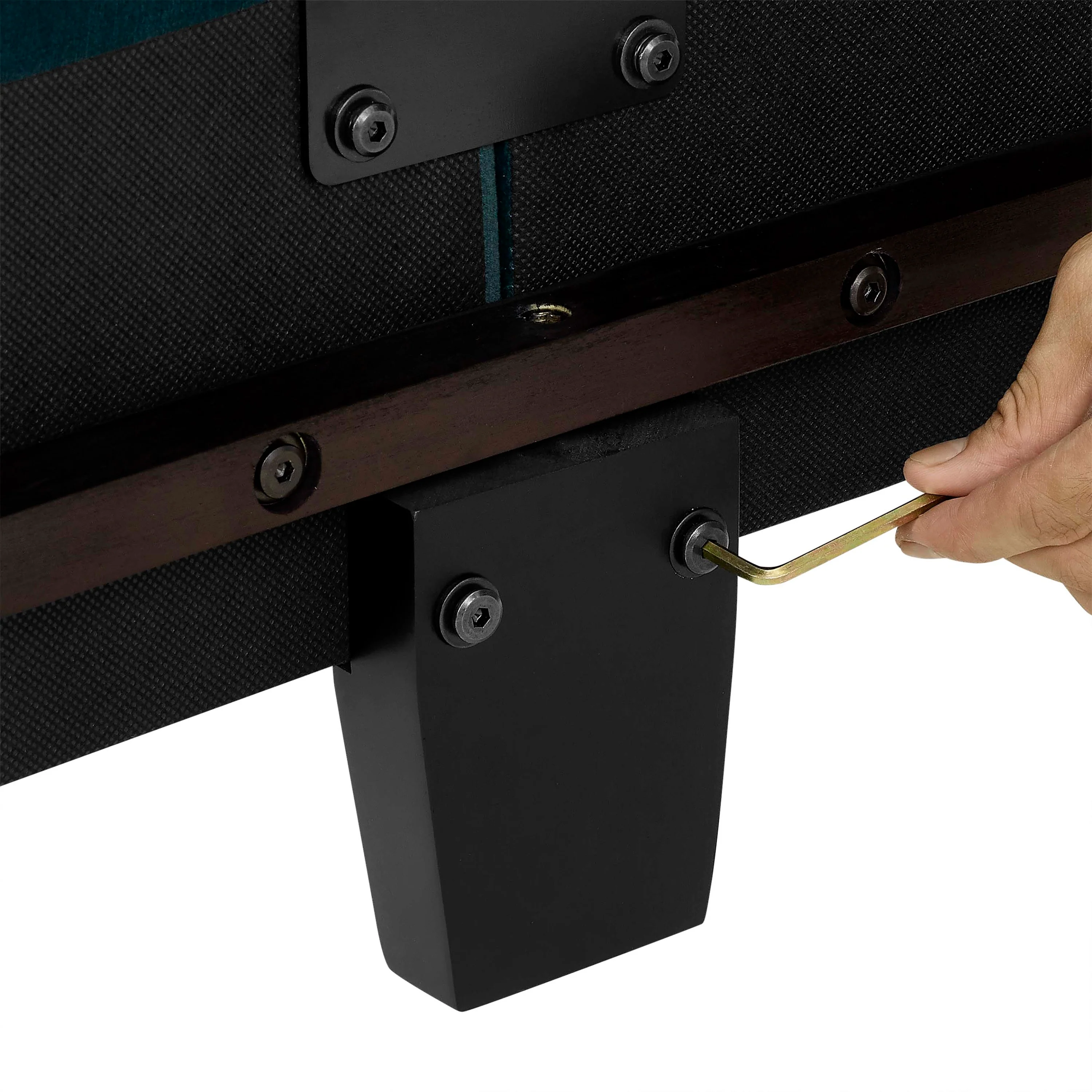 Walker Edison | King Size Charcoal Grey Upholstered Platform Bed - Image 15