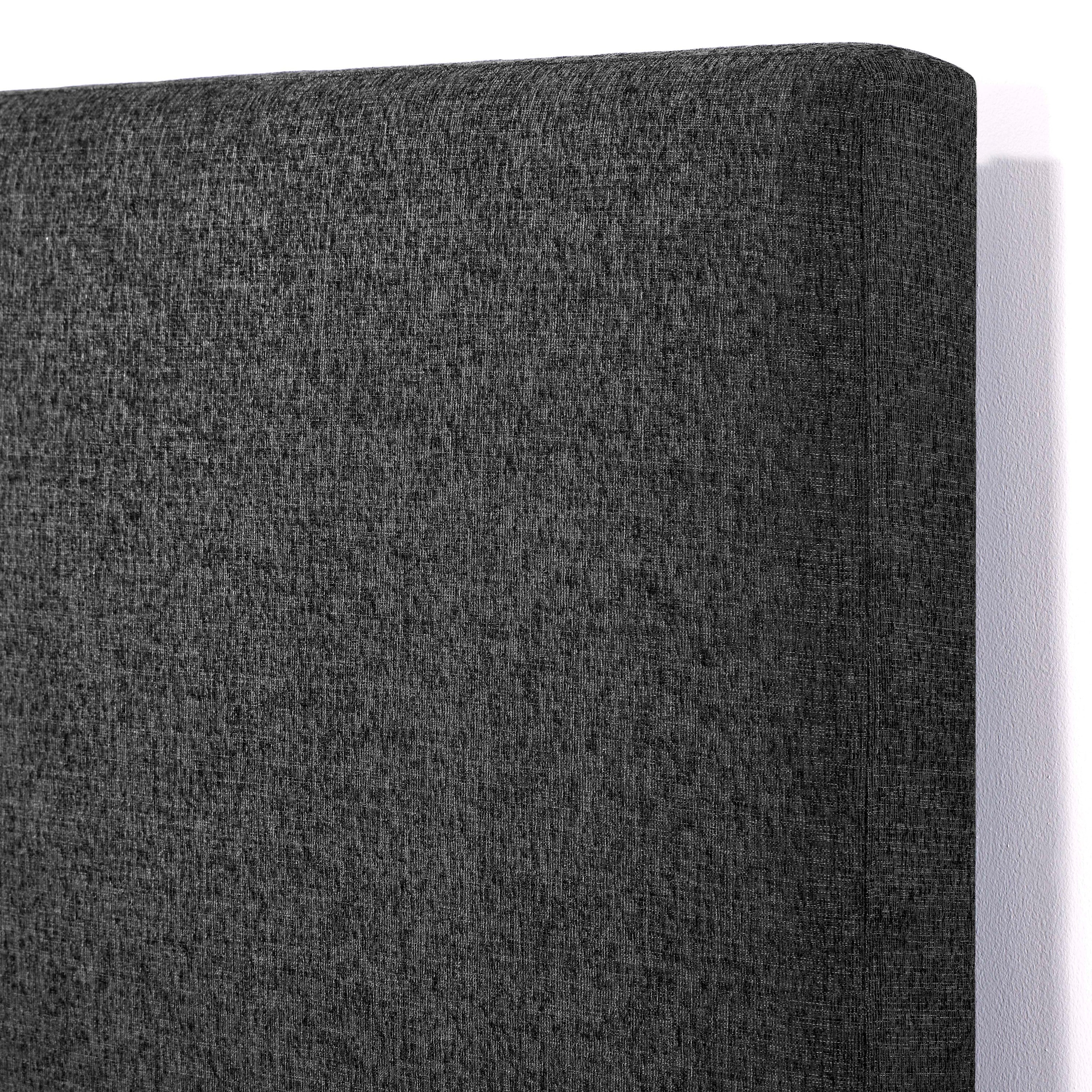 Walker Edison | King Size Charcoal Grey Upholstered Platform Bed - Image 8