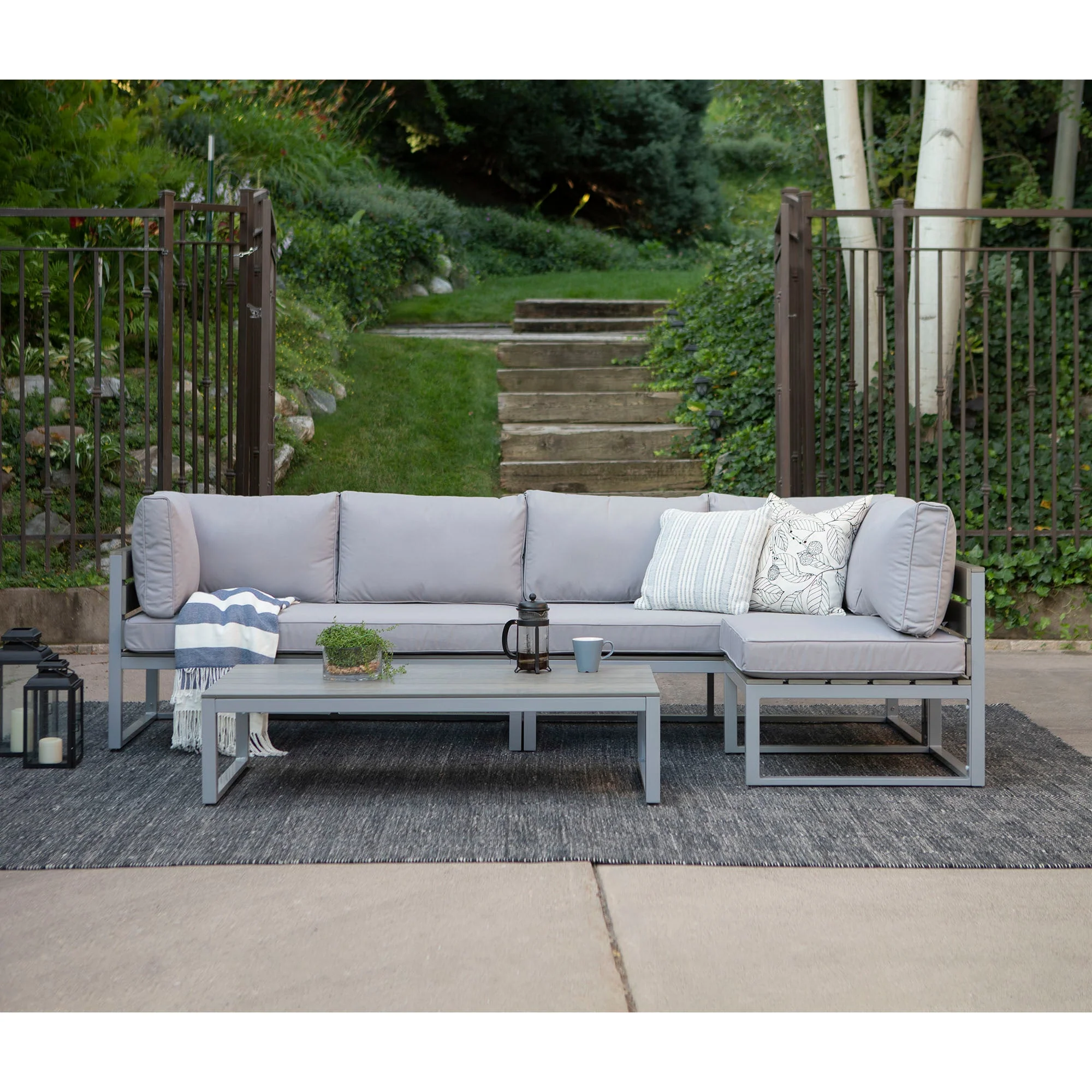 4-Piece Jane Outdoor Patio Conversation Set with Cushions - Image 6