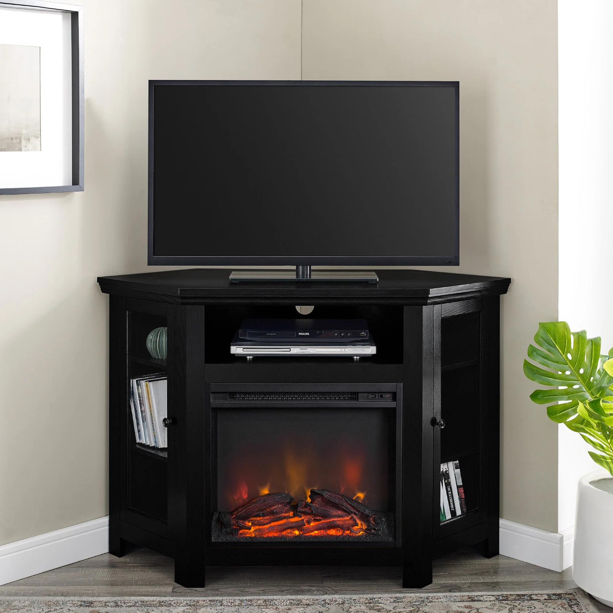 Barn 48" Wood Corner Fireplace TV Stand - Image 18