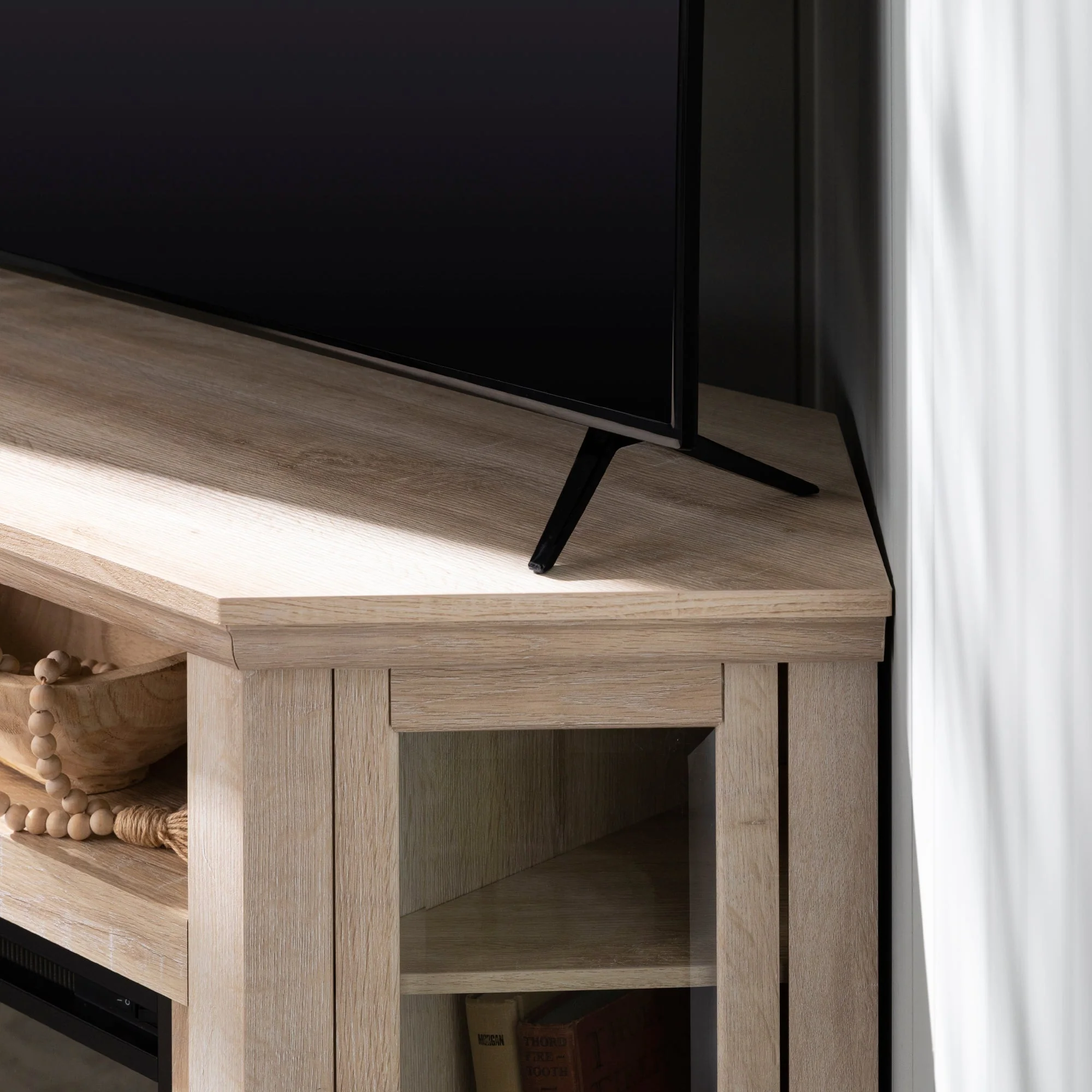 Barn 48" Wood Corner Fireplace TV Stand - Image 21