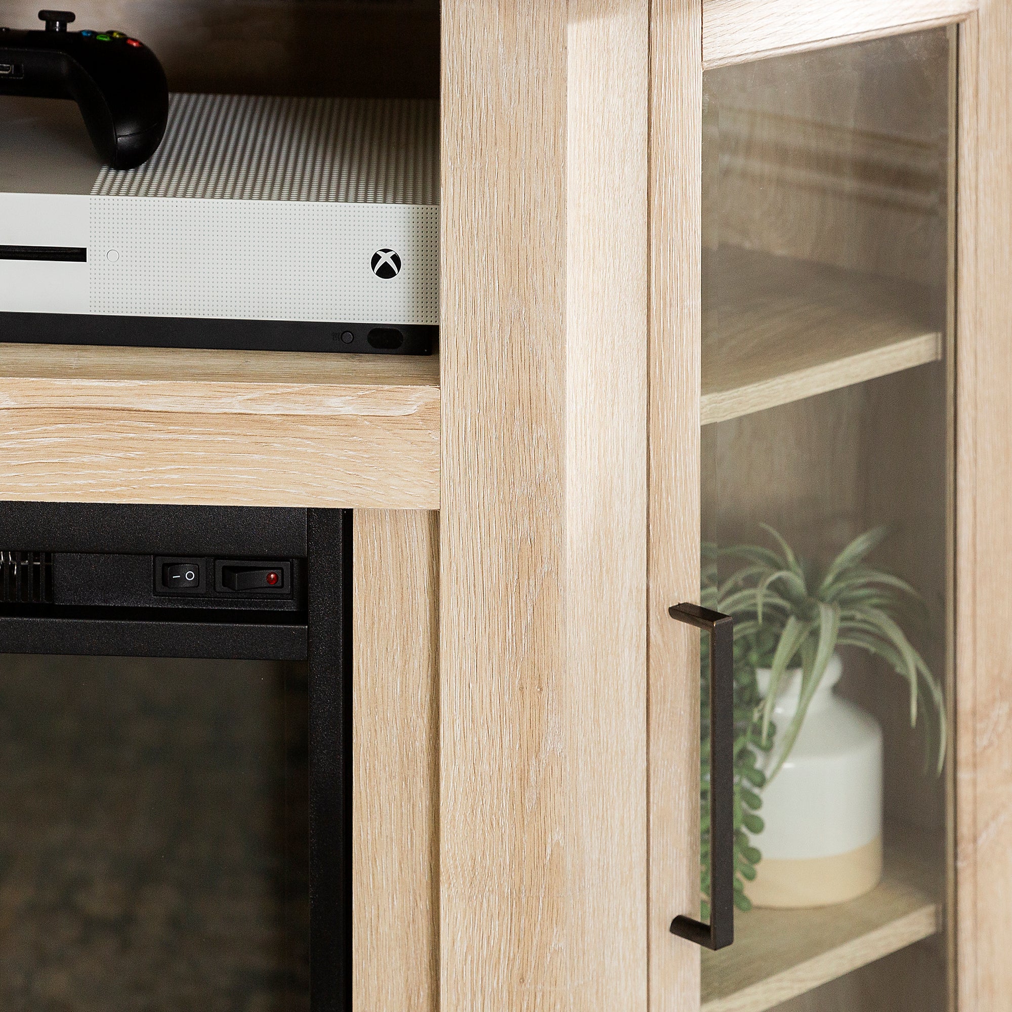 Barn 48" Wood Corner Fireplace TV Stand - Image 5