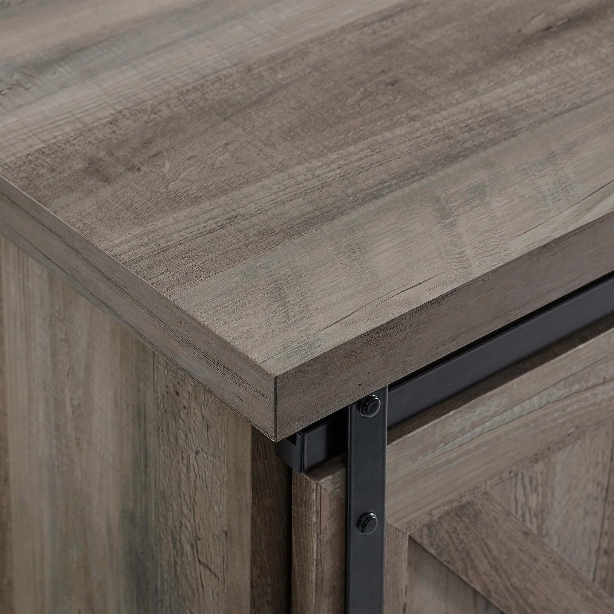 Sliding X Barn Door Buffet Sideboard & TV Stand - Image 4