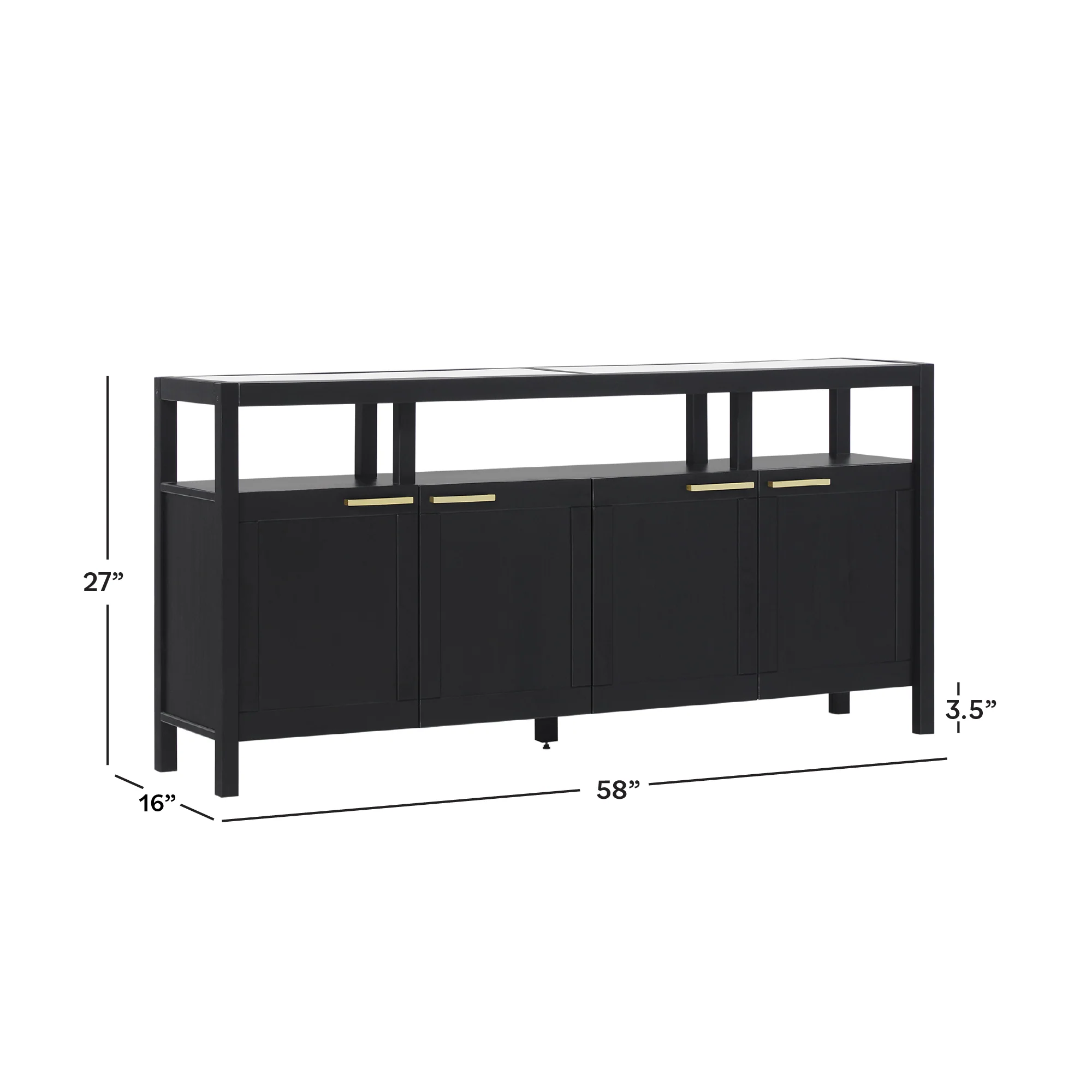 Isla Modern TV Stand with Glass Top - Image 14