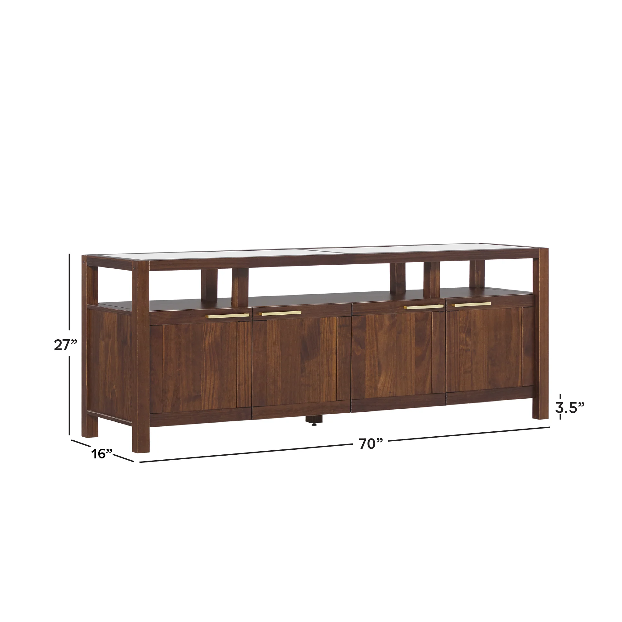 Isla Modern TV Stand with Glass Top - Image 20