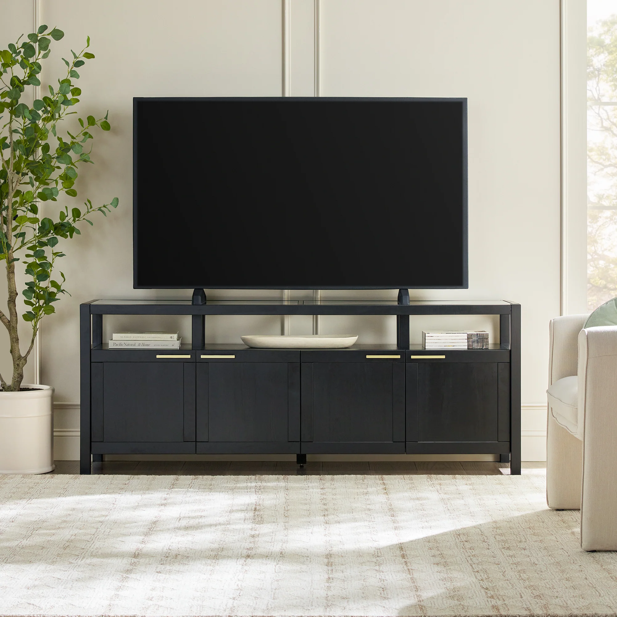 Isla Modern TV Stand with Glass Top - Image 22