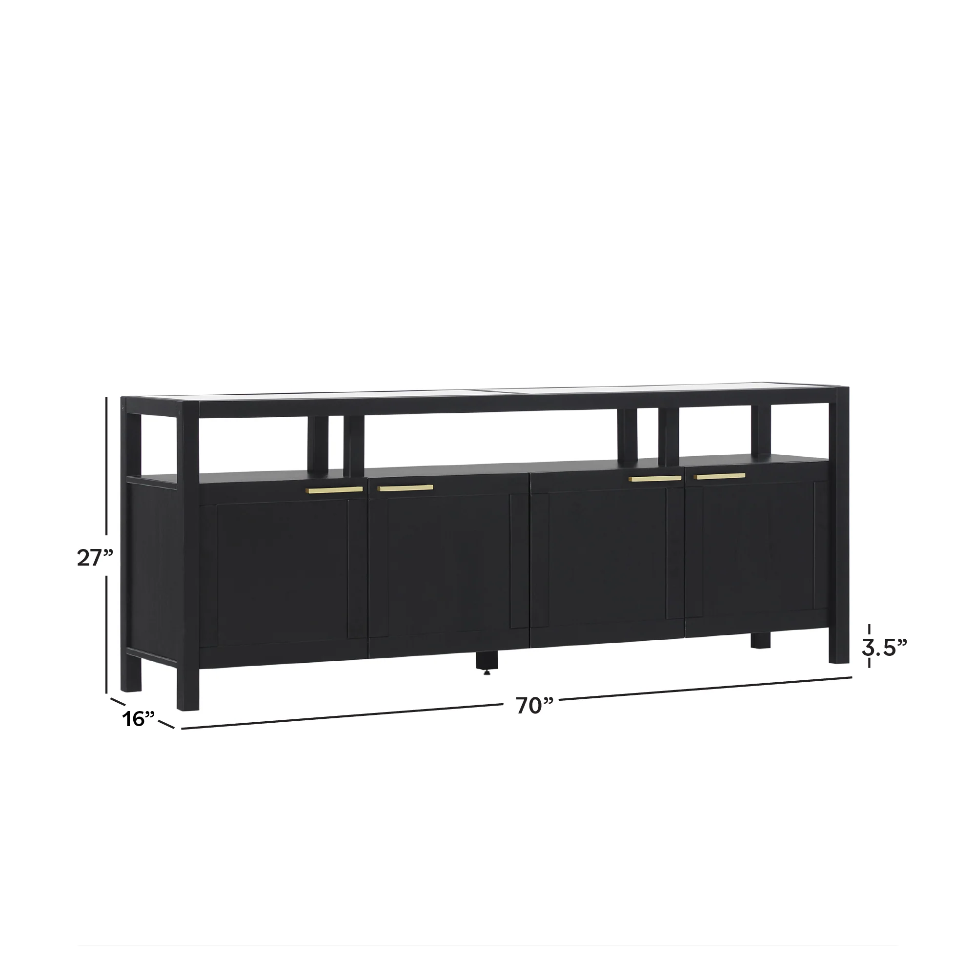 Isla Modern TV Stand with Glass Top - Image 26