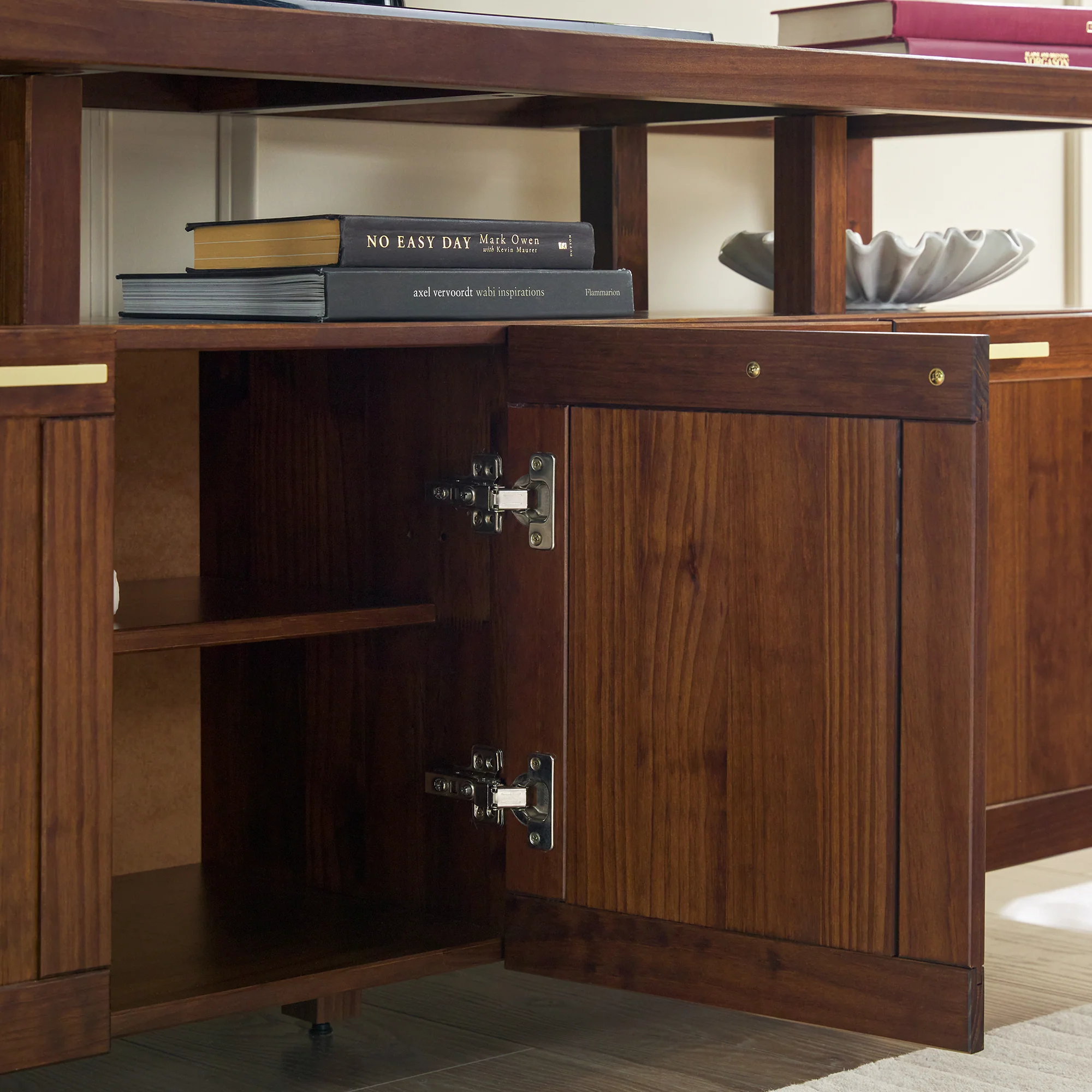 Isla Modern TV Stand with Glass Top - Image 8