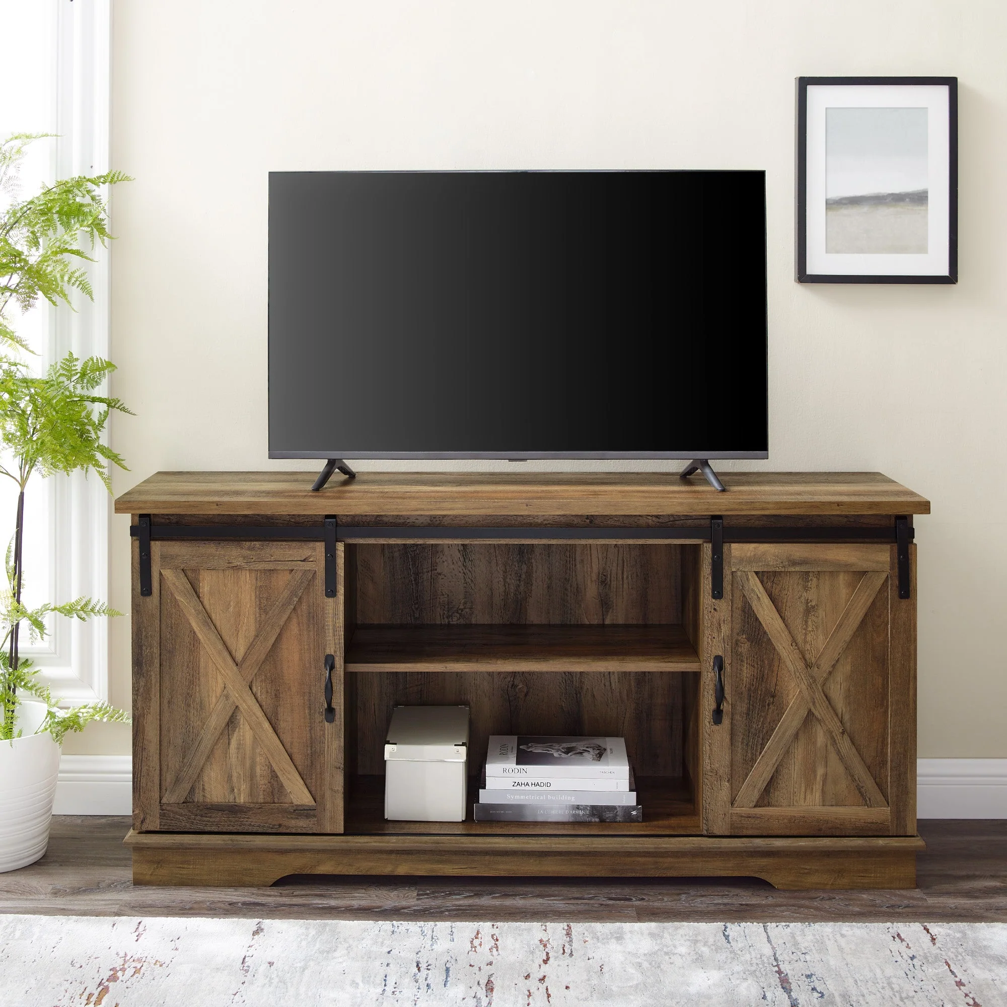 58" Sliding Barn Door TV Stand - Image 11