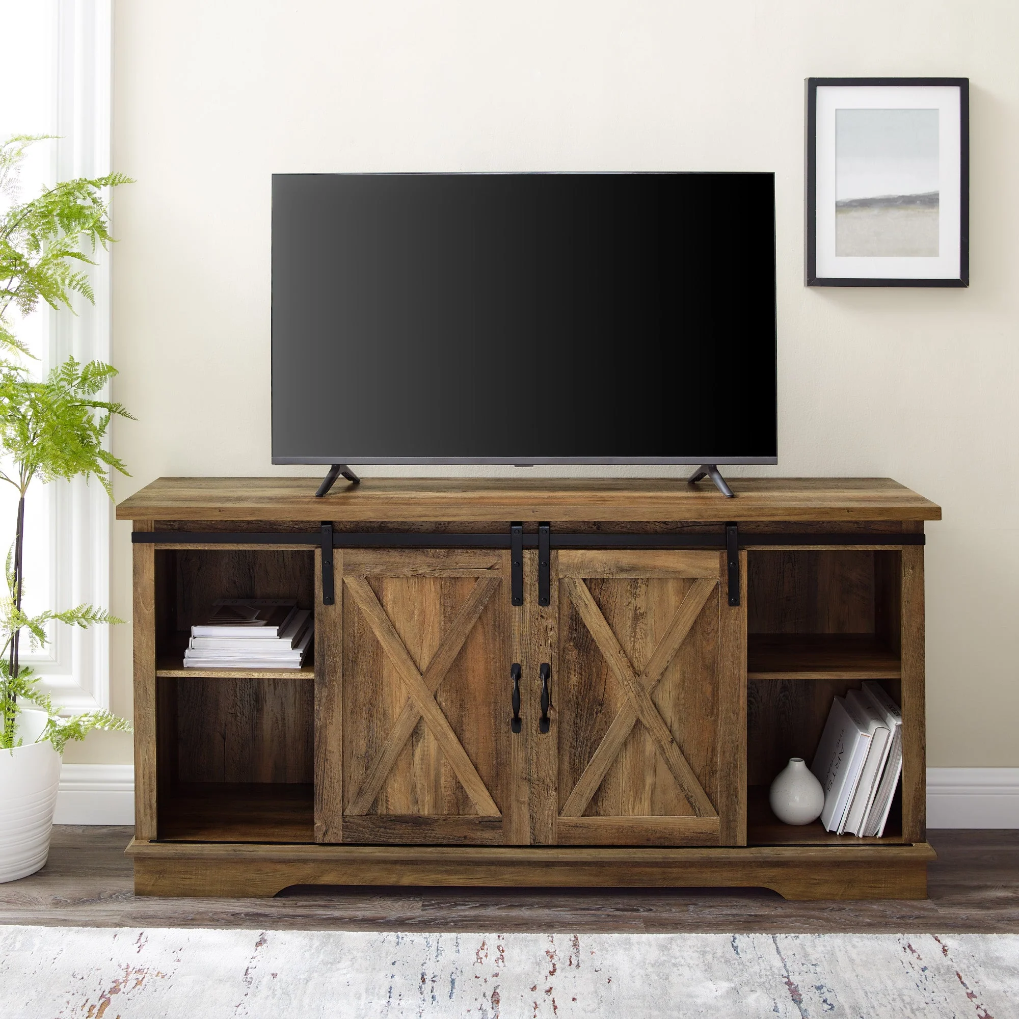 58" Sliding Barn Door TV Stand - Image 12