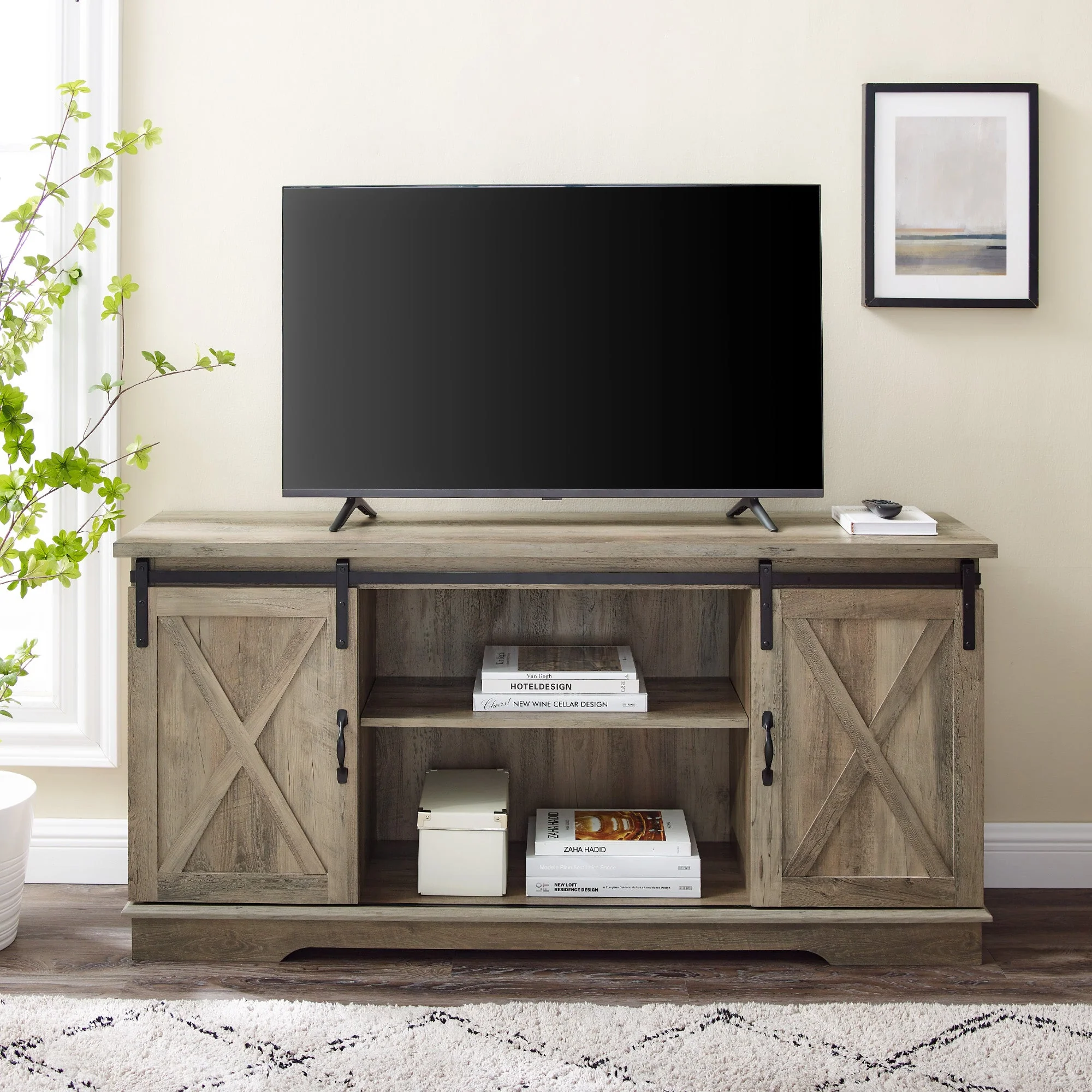 58" Sliding Barn Door TV Stand - Image 13