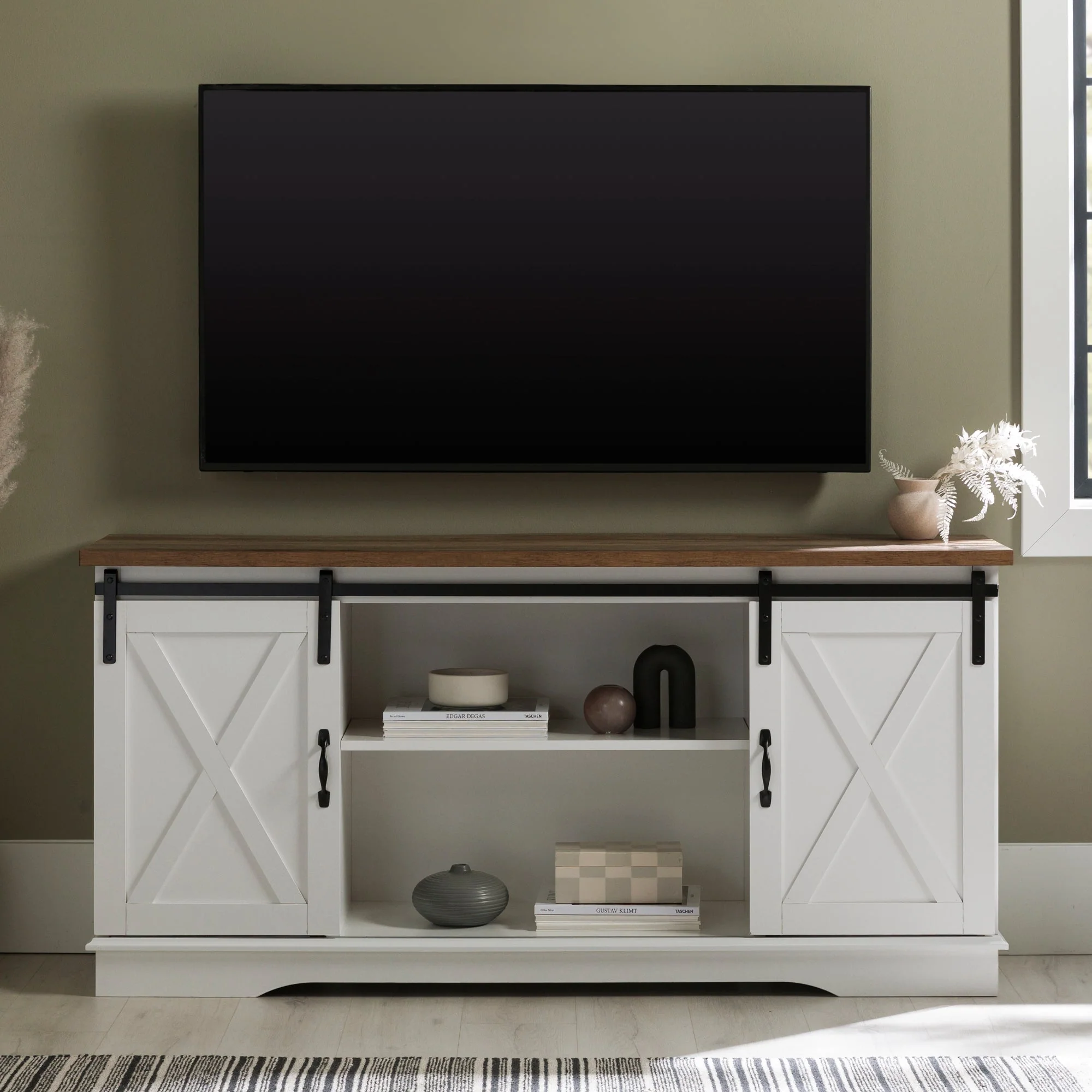 58" Sliding Barn Door TV Stand - Image 15