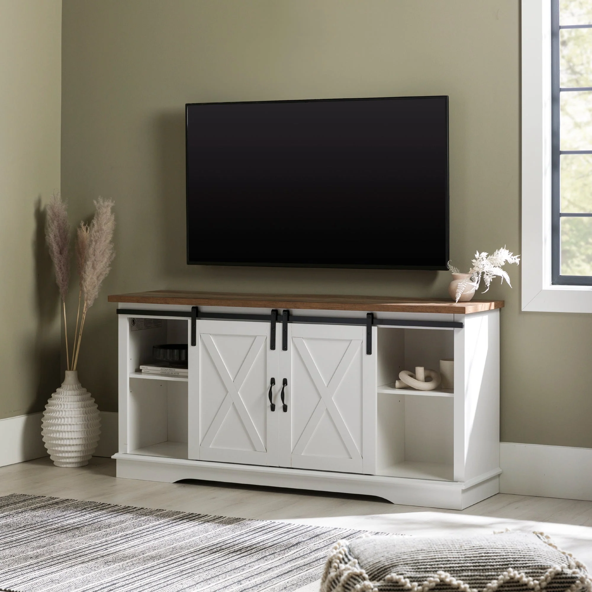58" Sliding Barn Door TV Stand - Image 16