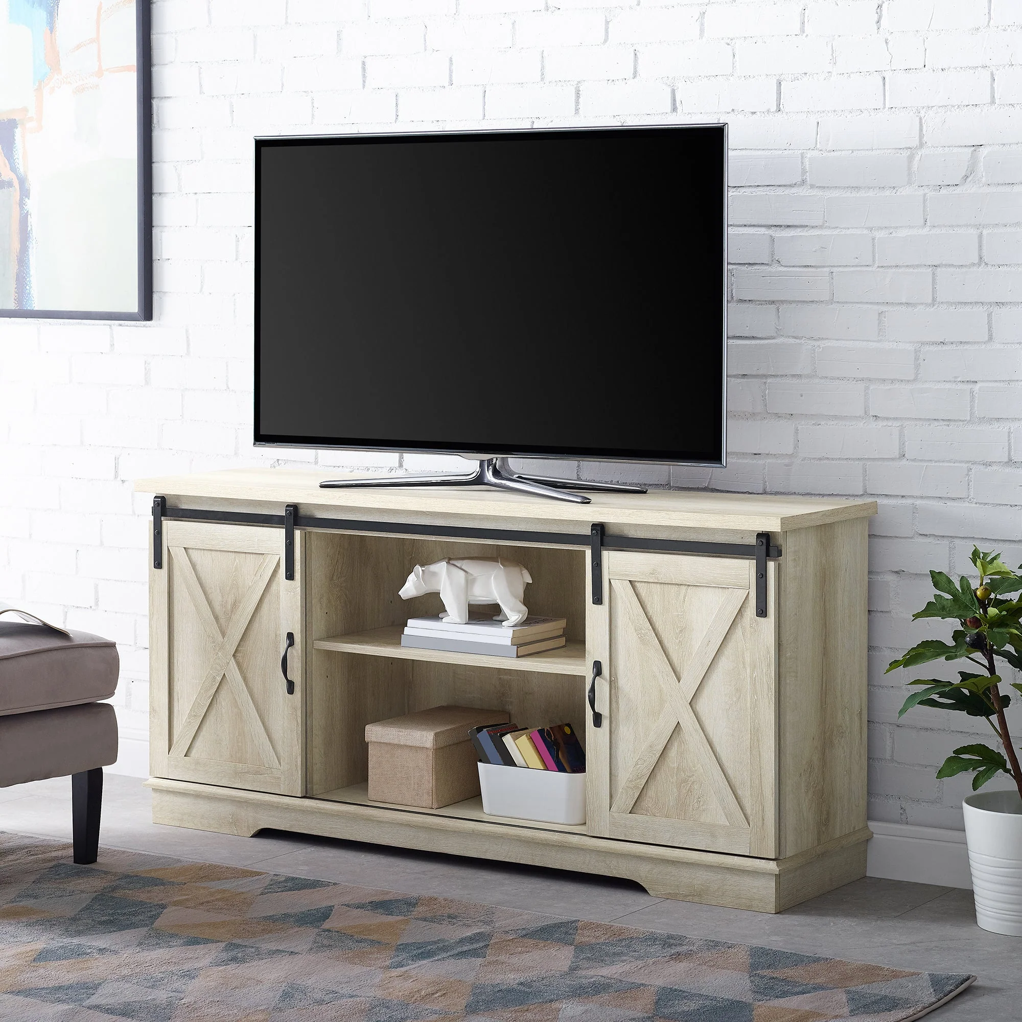 58" Sliding Barn Door TV Stand - Image 6