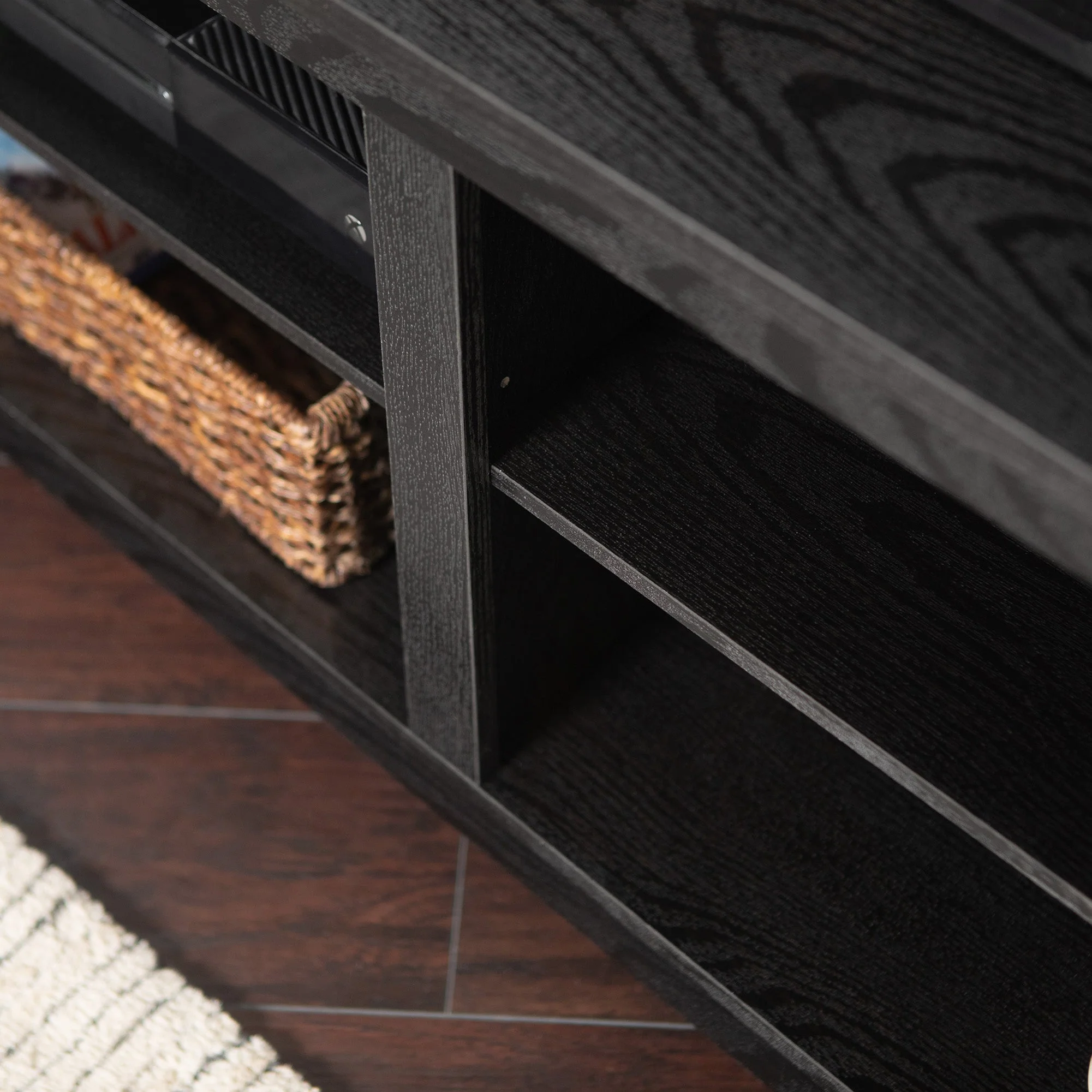 58" Transitional Wood Corner TV Stand - Image 4