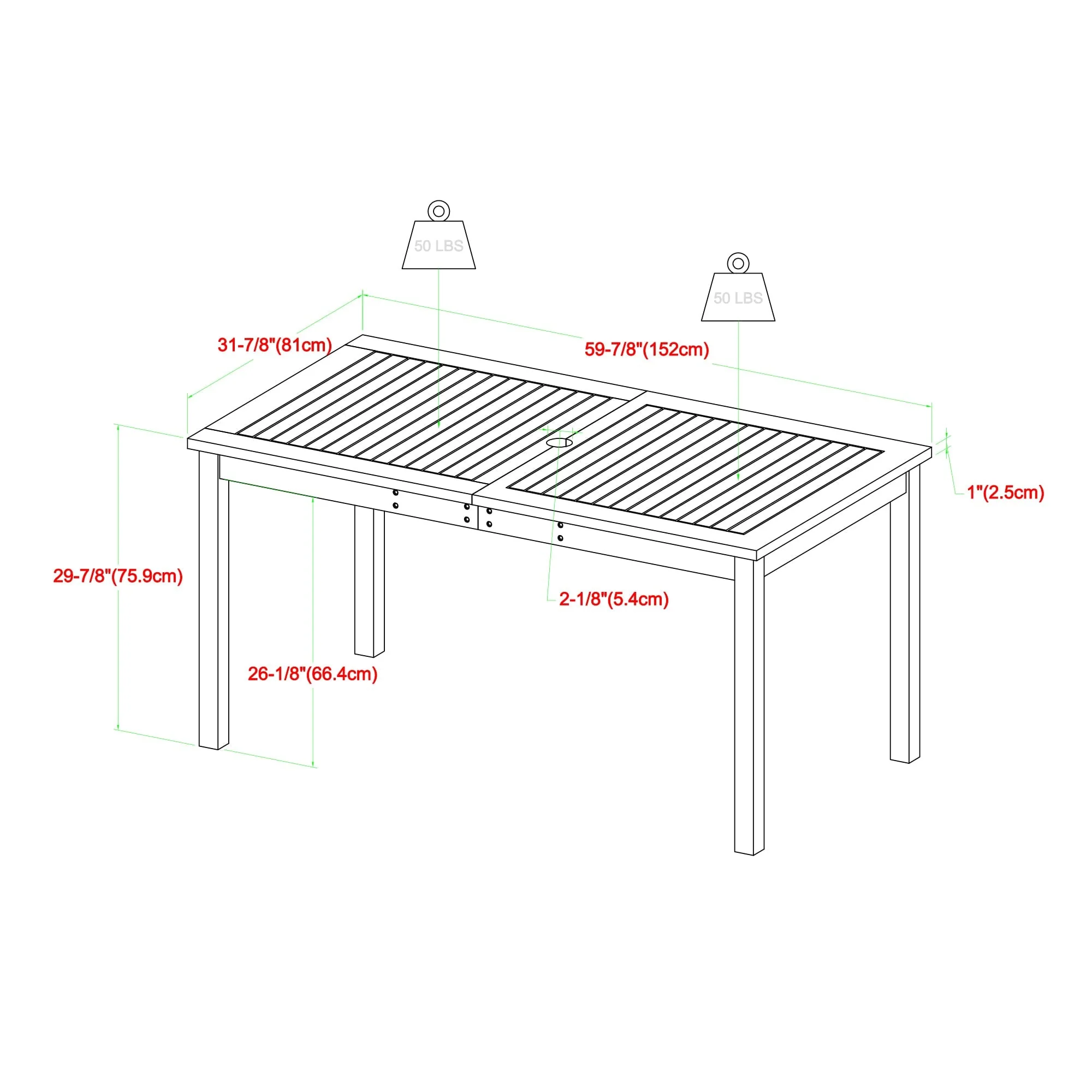 7-Piece Patio Dining Table Set - Image 4