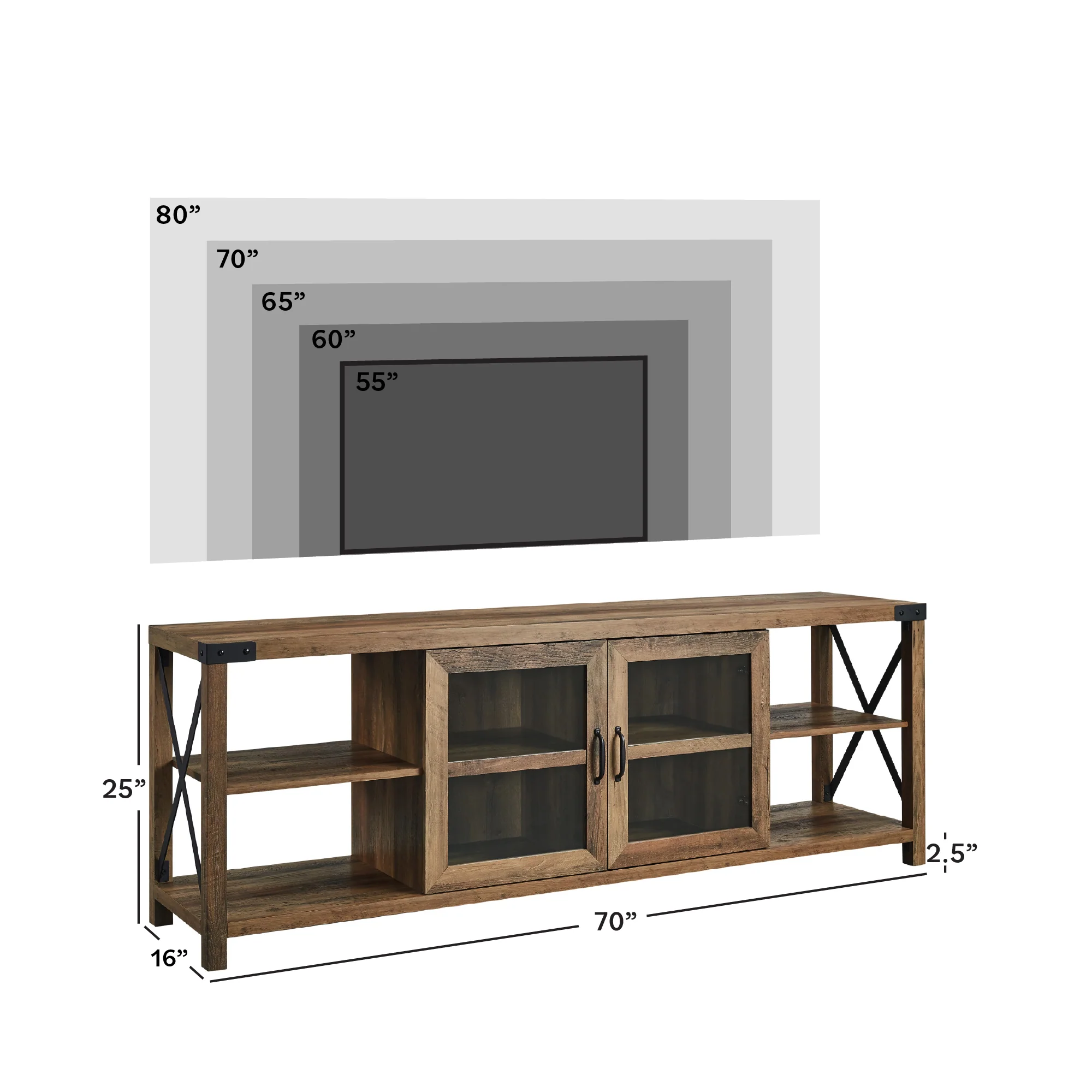 Metal X TV Stand - Image 3