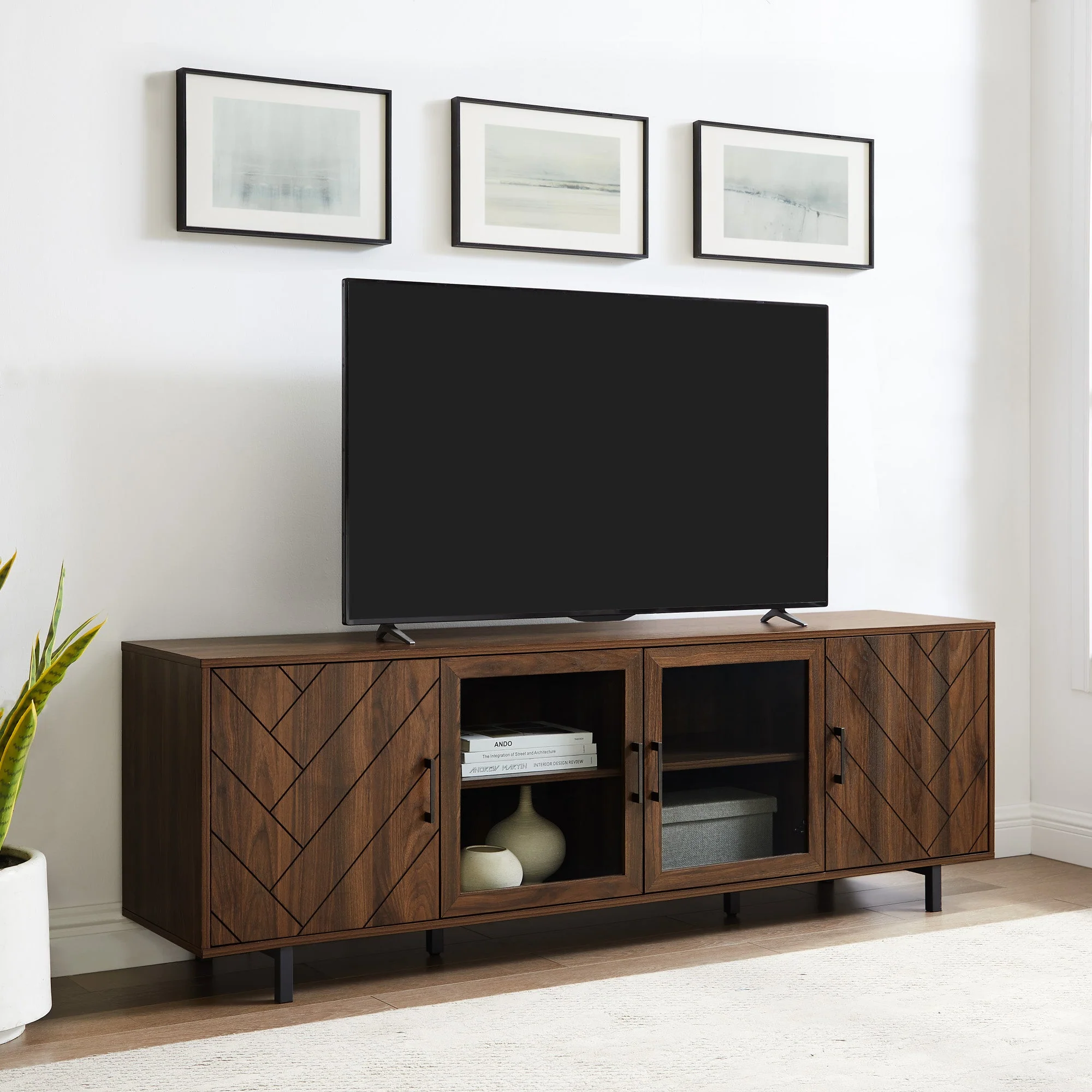 Ella Herringbone TV Stand - Image 3