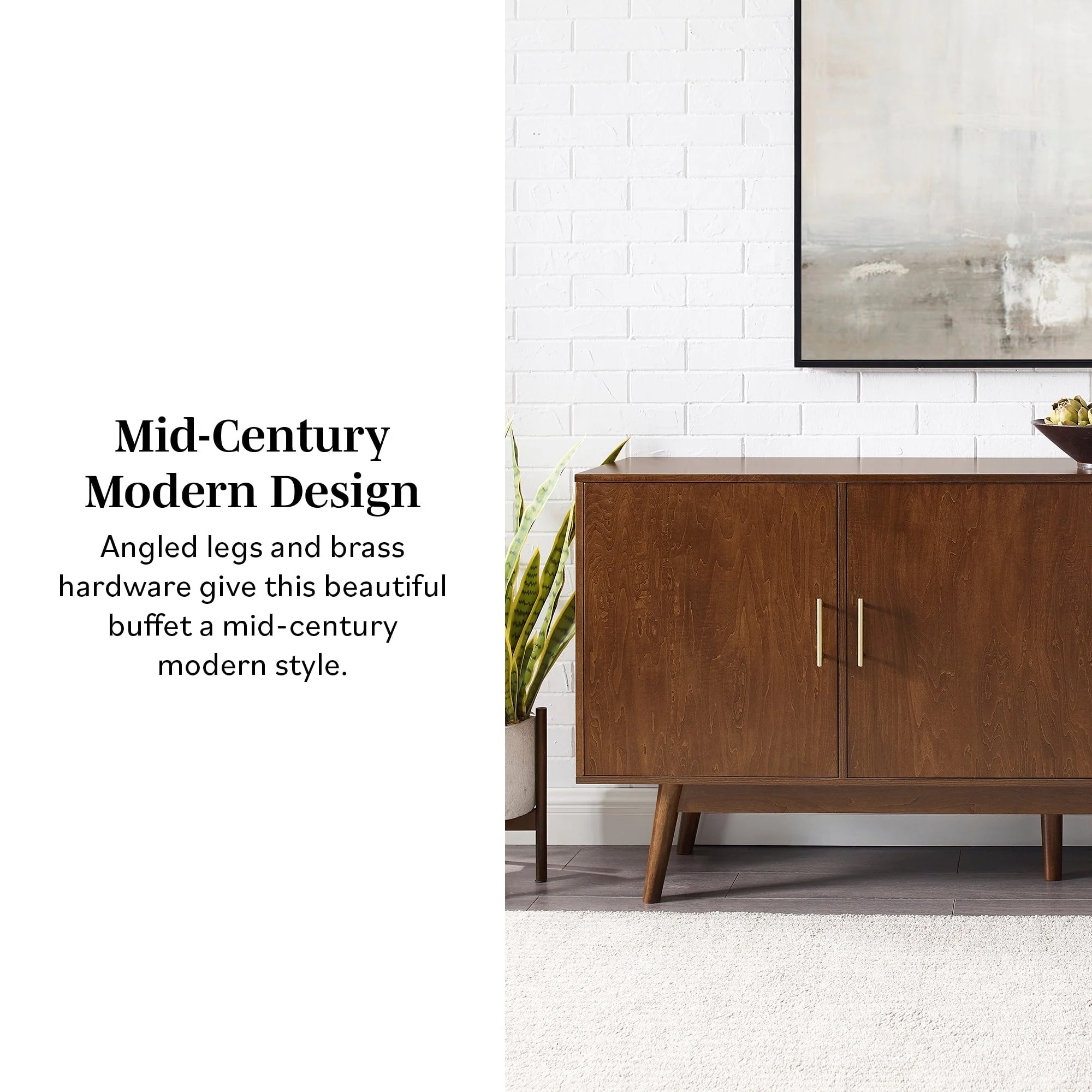 Mid-Century 70" Modern Console Buffet Sideboard - Image 3