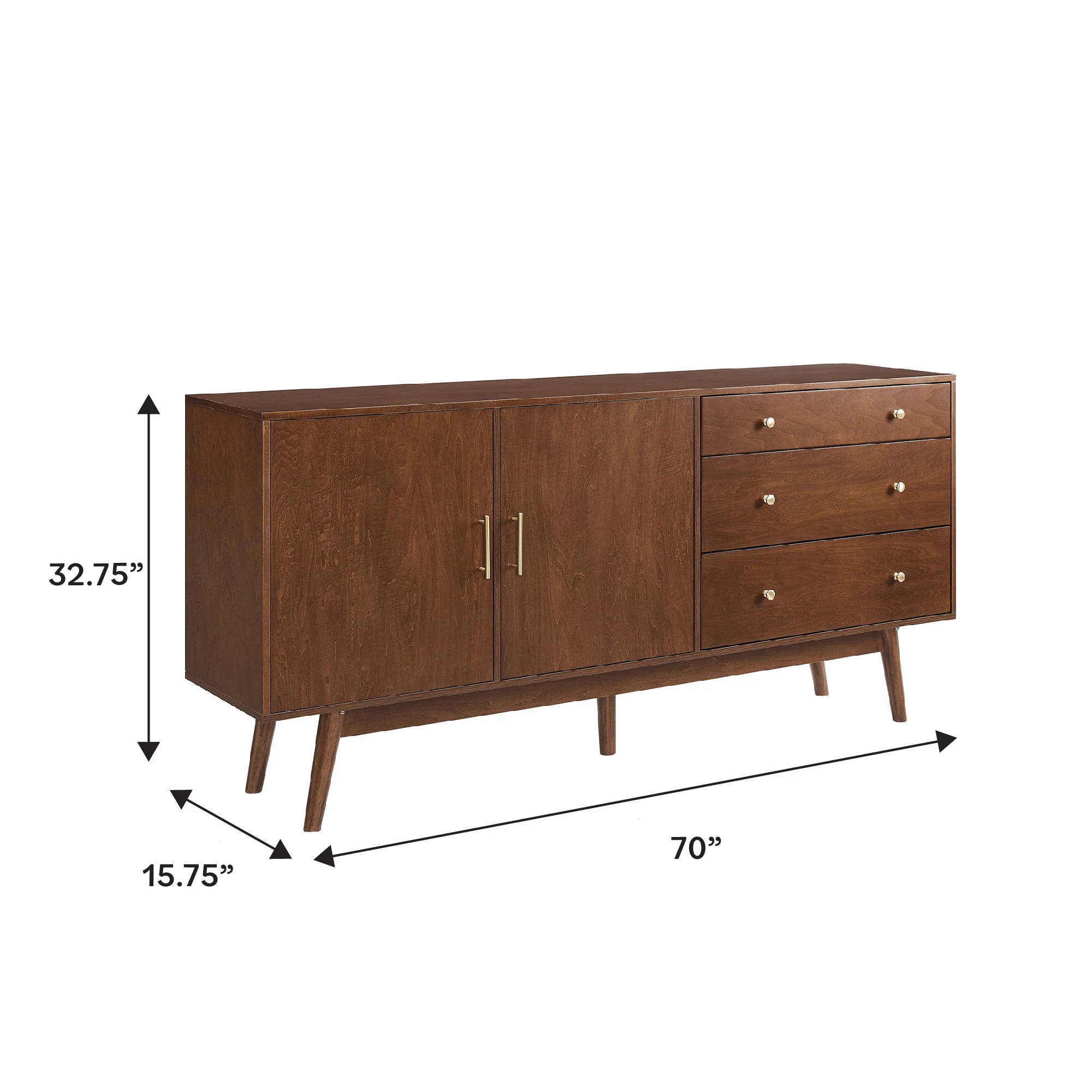 Mid-Century 70" Modern Console Buffet Sideboard - Image 5