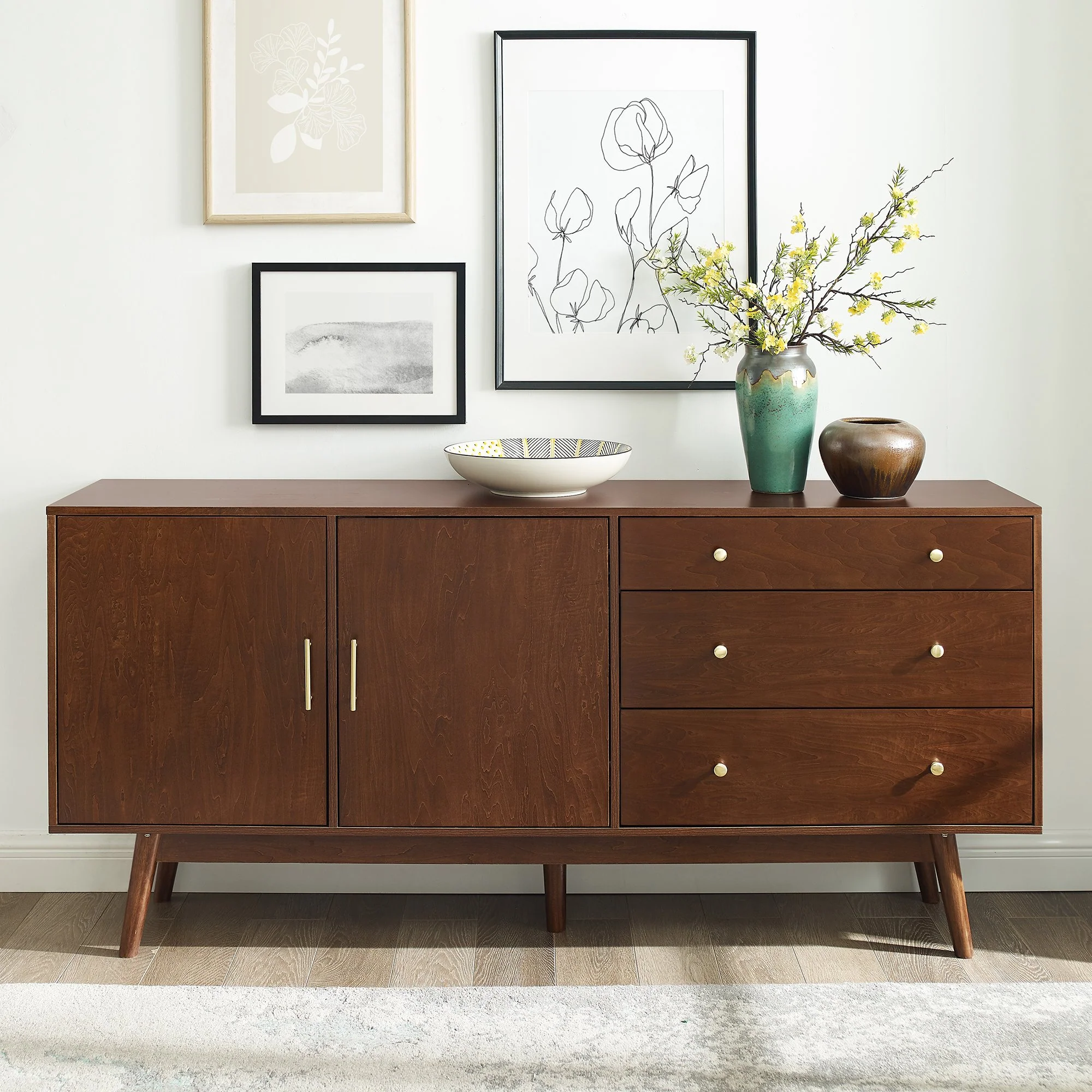 Mid-Century 70" Modern Console Buffet Sideboard - Image 6