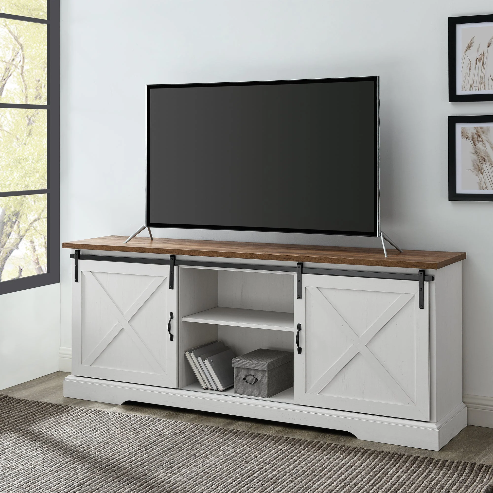 70" Sliding Barn Door TV Console - Image 11