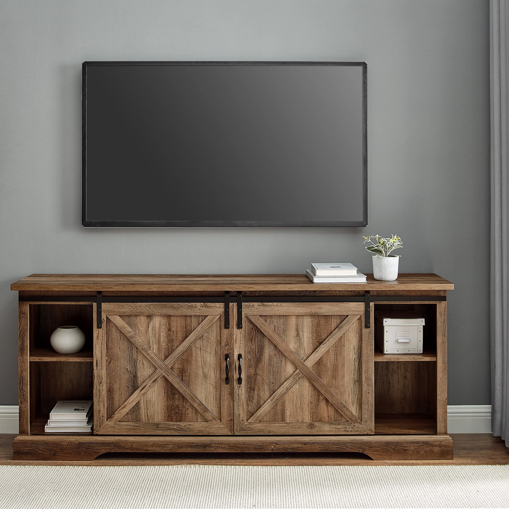 70" Sliding Barn Door TV Console - Image 3