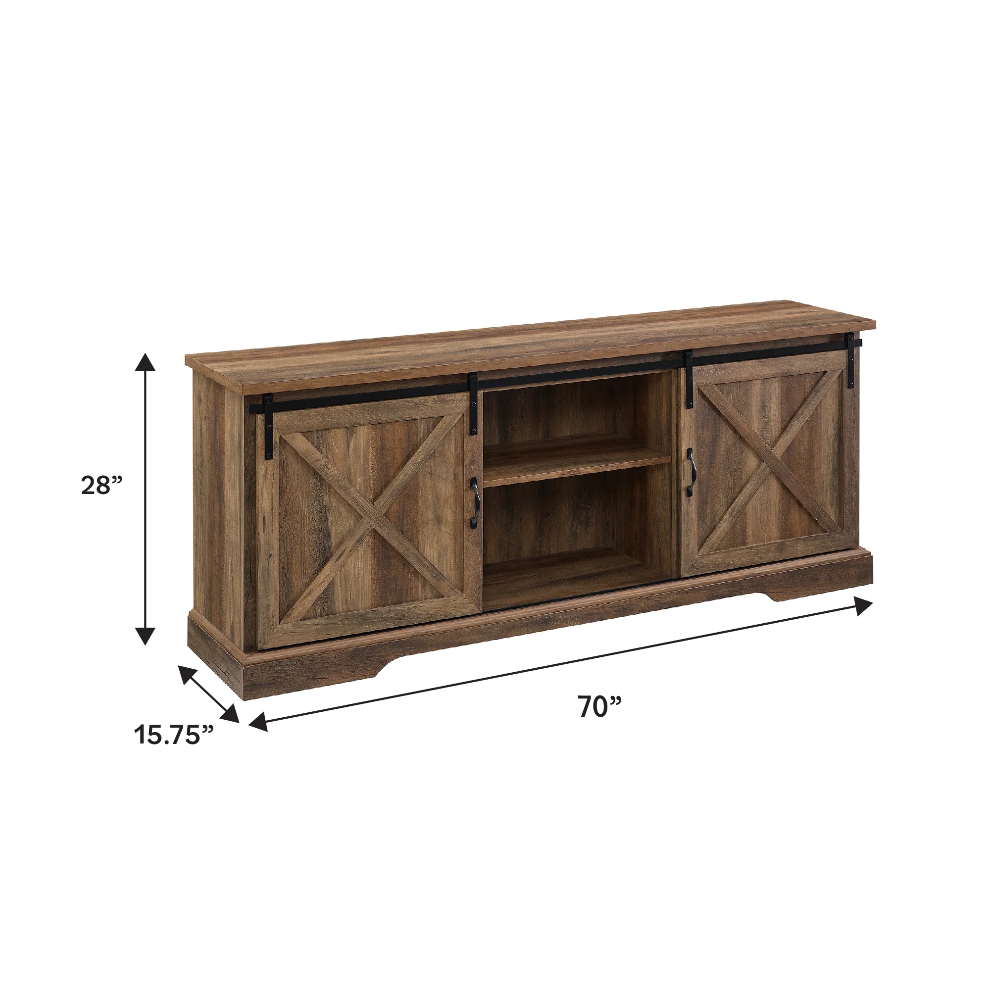 70" Sliding Barn Door TV Console - Image 4
