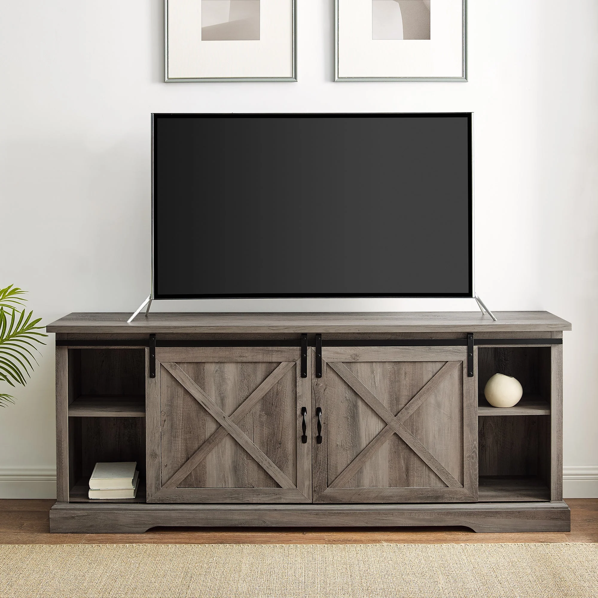 70" Sliding Barn Door TV Console - Image 8