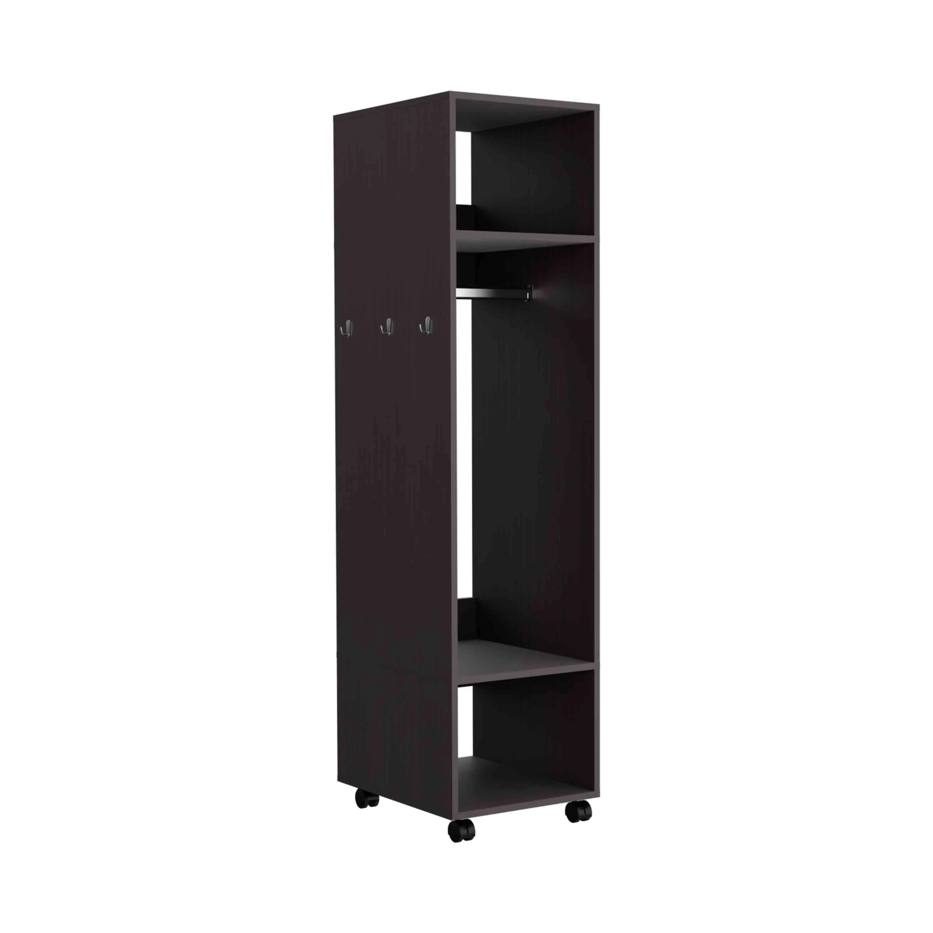Walker Edison | Minimalist Tall Wardrobe Armoire Storage Cabinet with Mirrorlook - Image 4