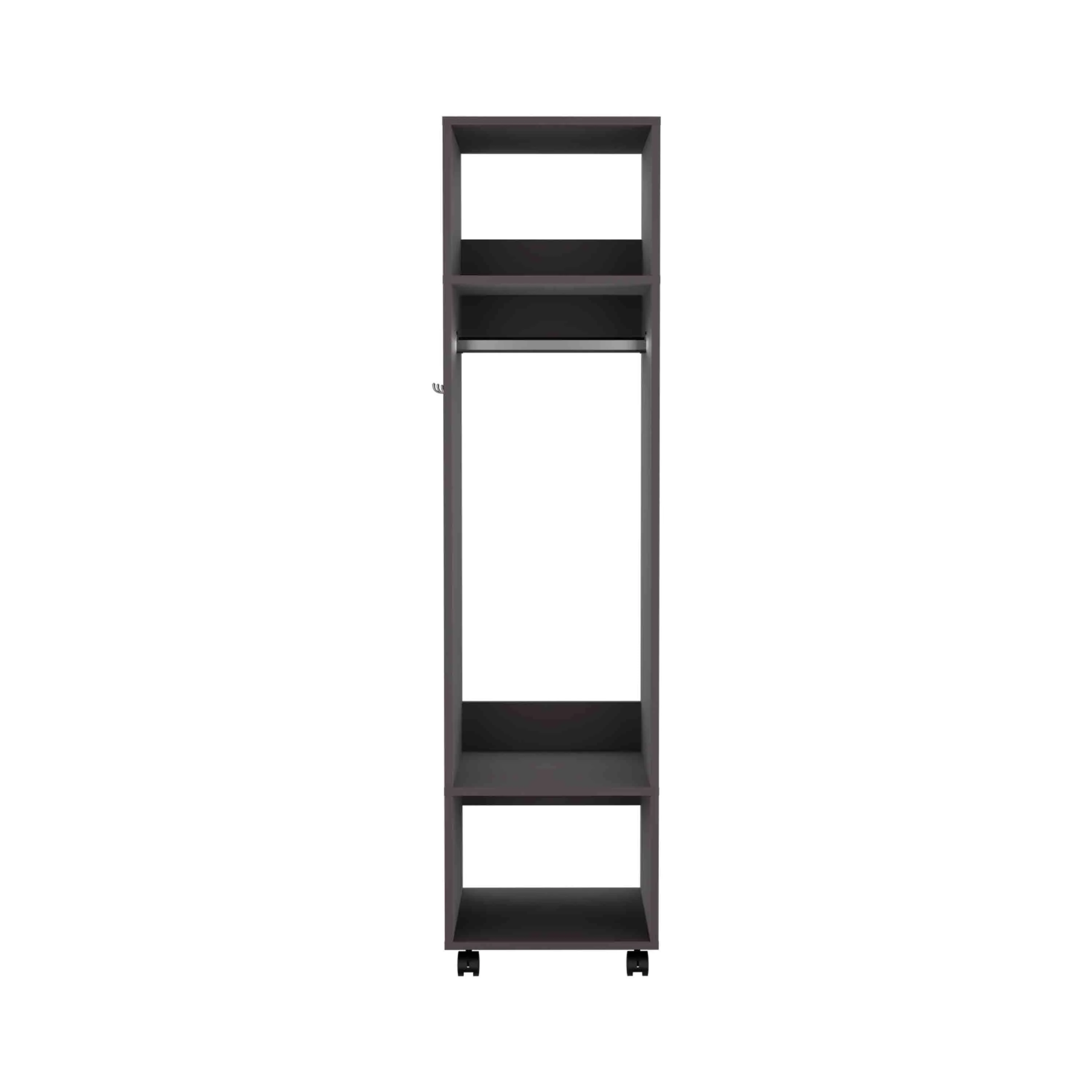 Walker Edison | Minimalist Tall Wardrobe Armoire Storage Cabinet with Mirrorlook - Image 6