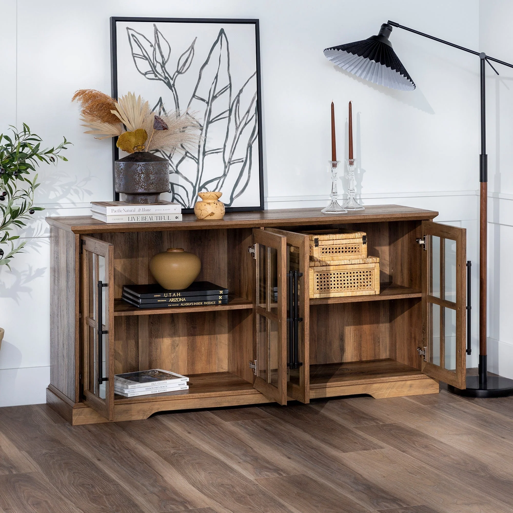 Abigail 58" Farmhouse 4 Door TV Stand - Image 8