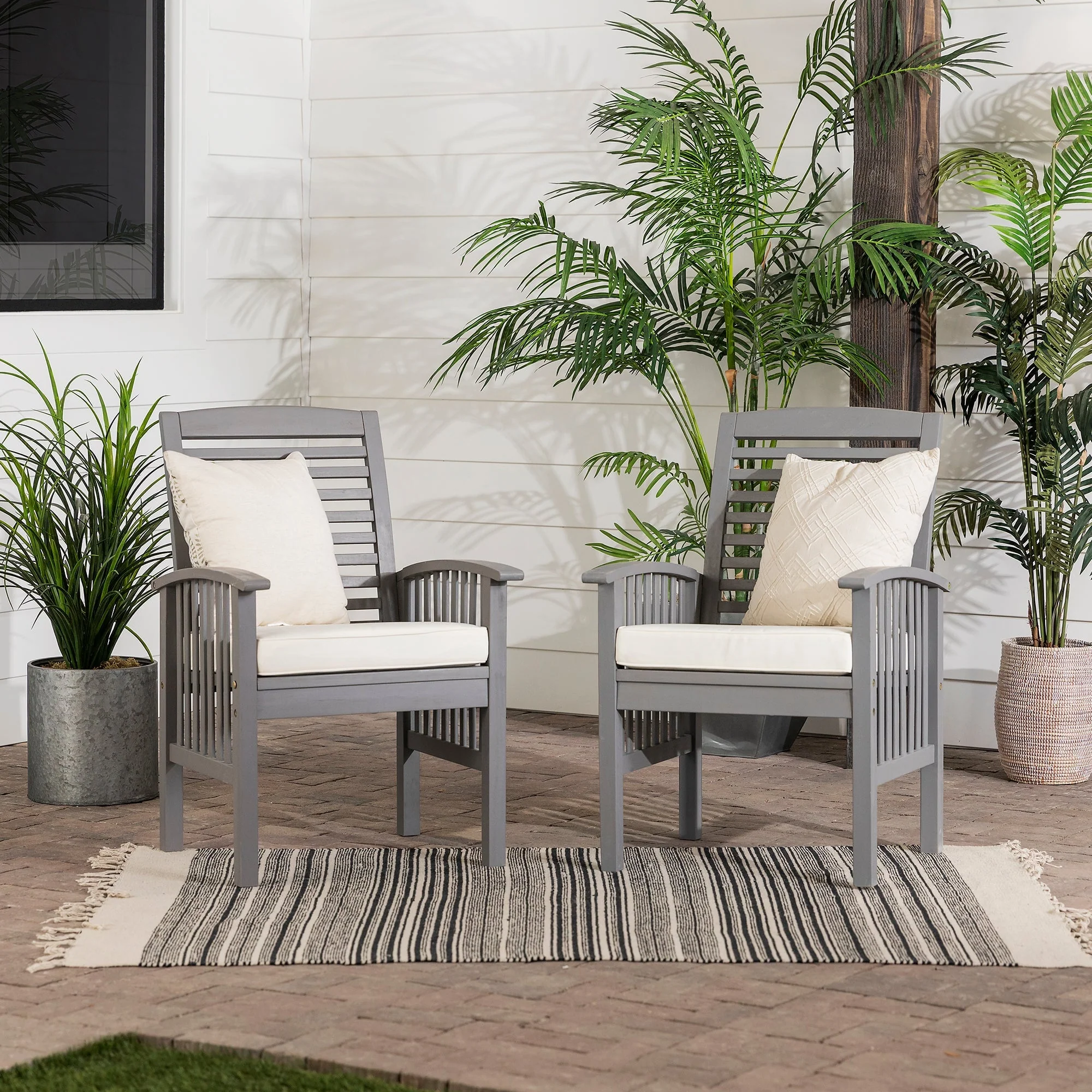 Midland Outdoor Patio Chairs with Cushions, Set of 2 - Image 10