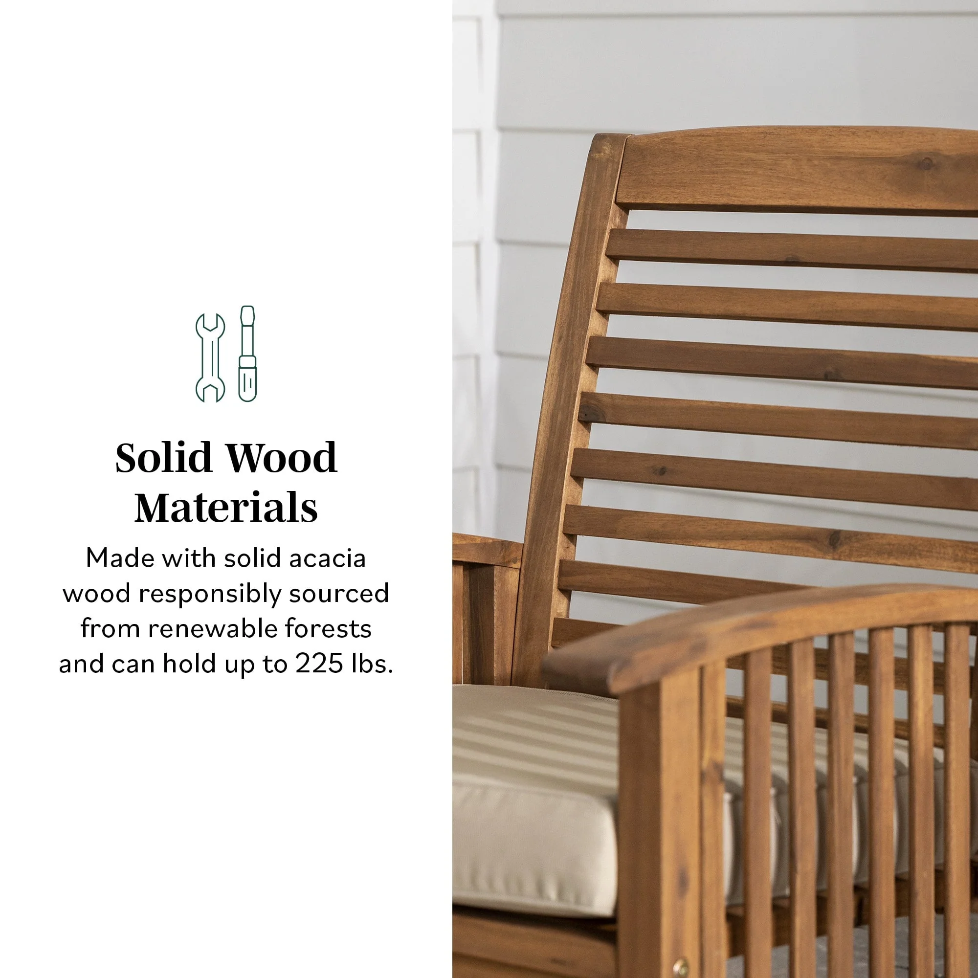 Midland Outdoor Patio Chairs with Cushions, Set of 2 - Image 5