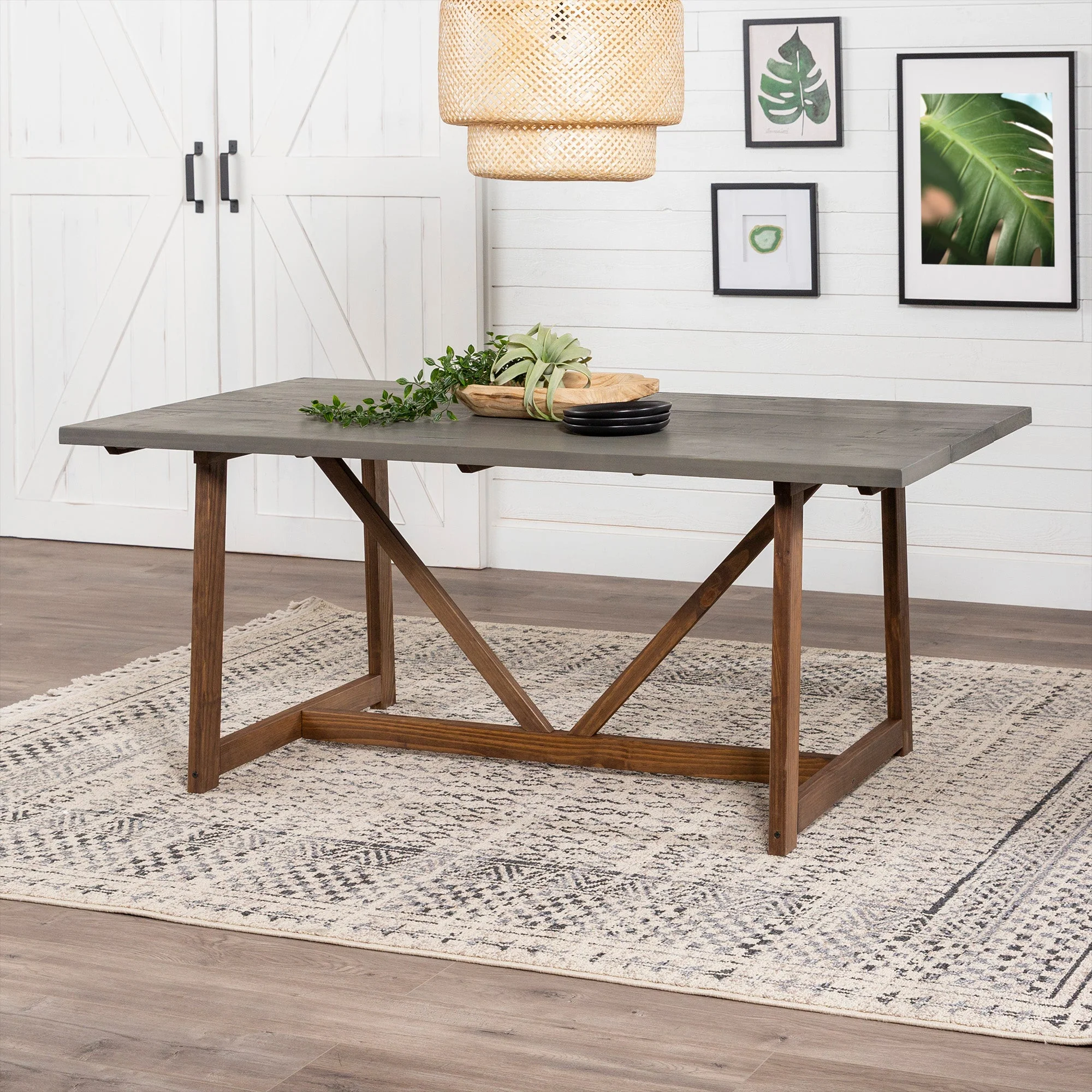Brennan Solid Wood Trestle Dining Table - Image 5
