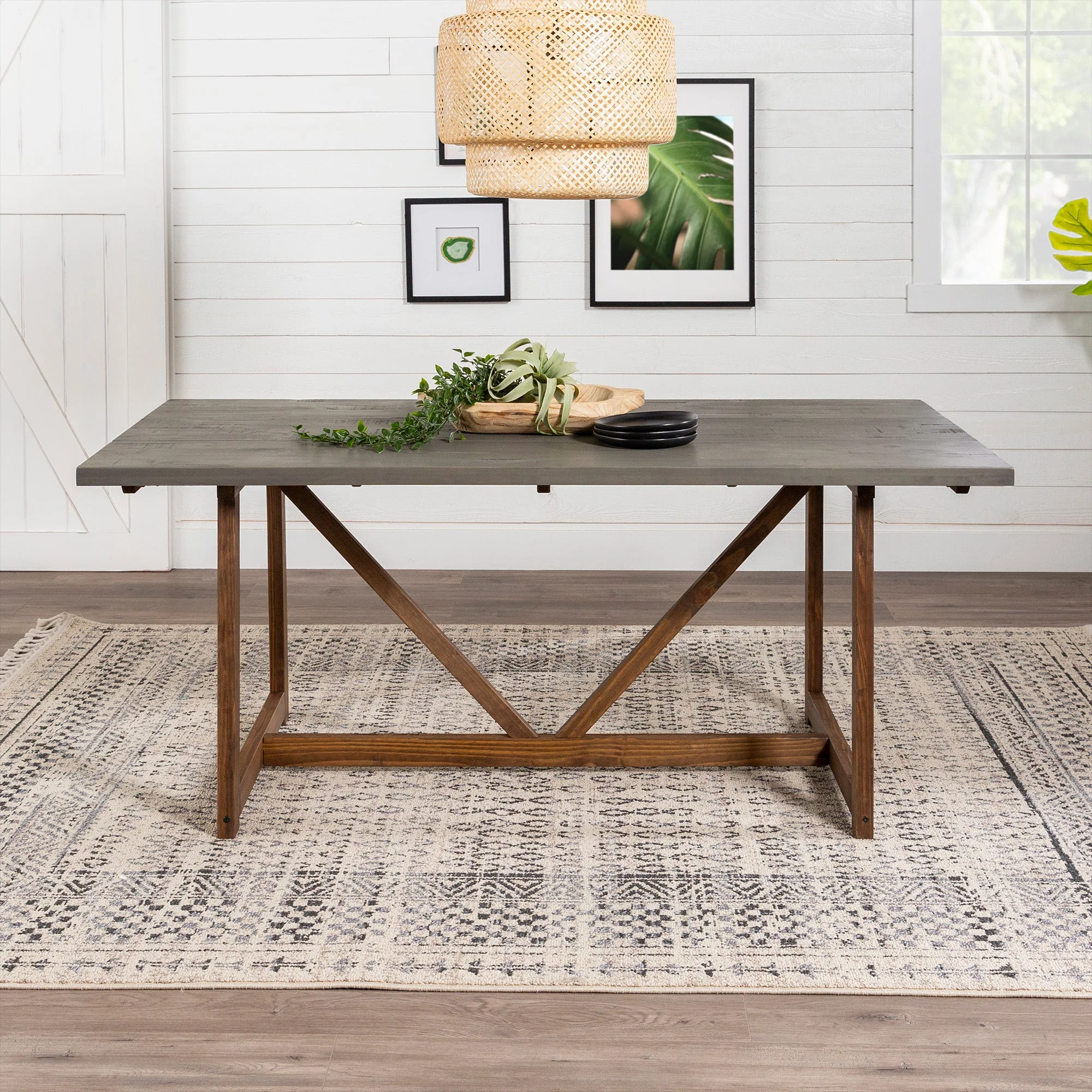 Brennan Solid Wood Trestle Dining Table - Image 6