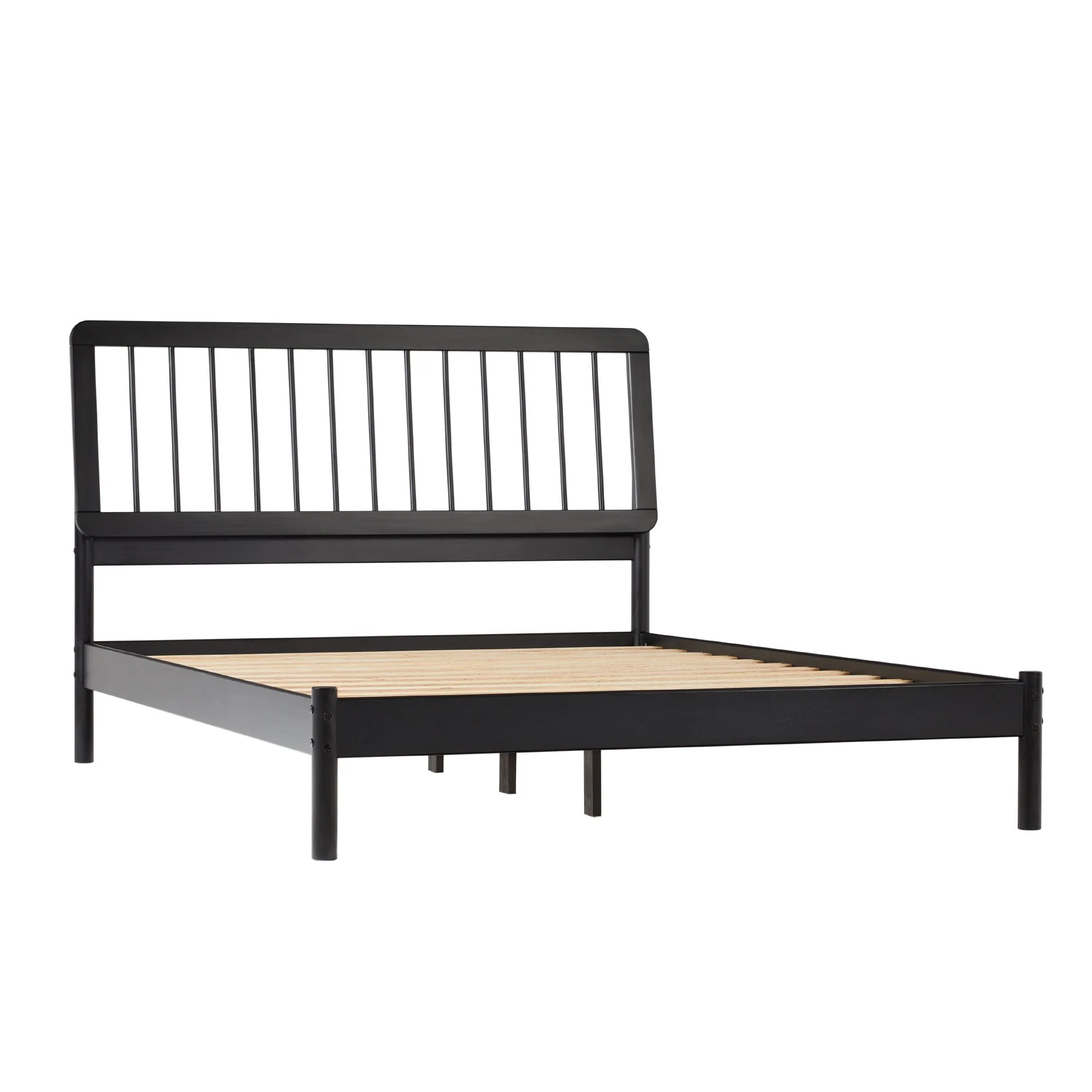 Cama Mid-Century Modern Solid Wood Spindle Bedframe - Image 18