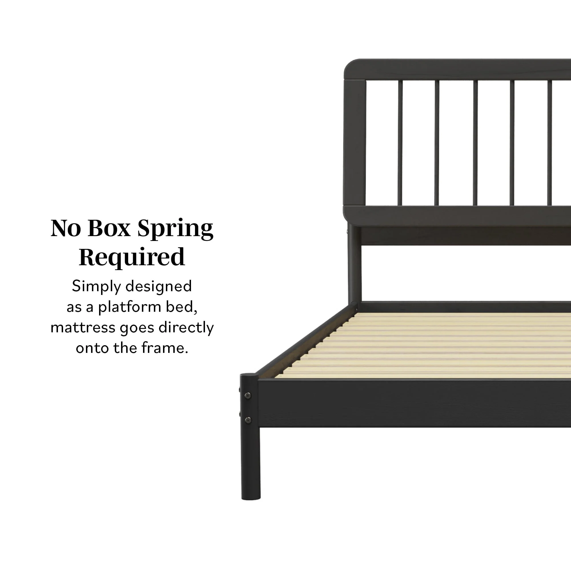 Cama Mid-Century Modern Solid Wood Spindle Bedframe - Image 30