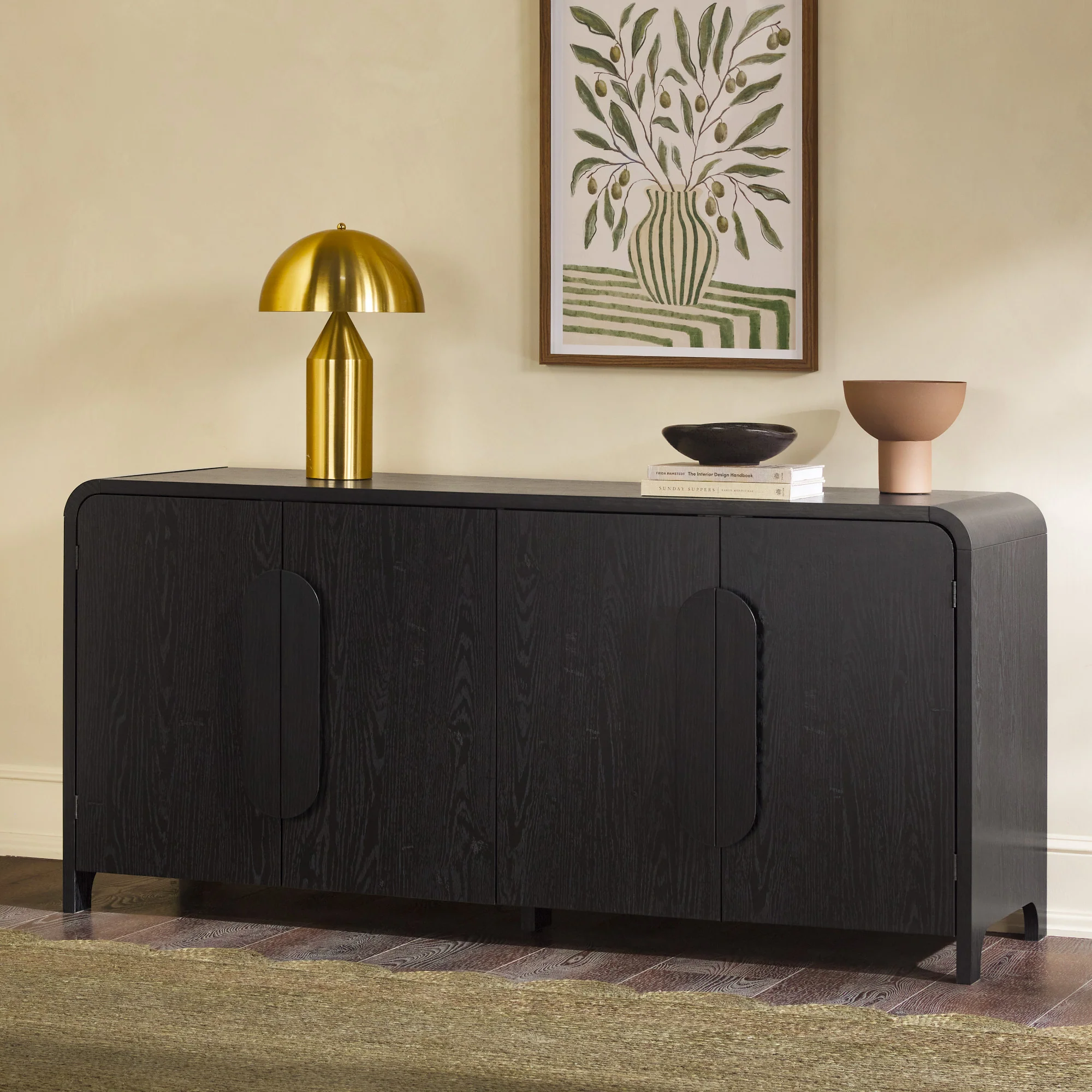 Chantelle Modern Curved Buffet Sideboard and TV Stand - Image 18