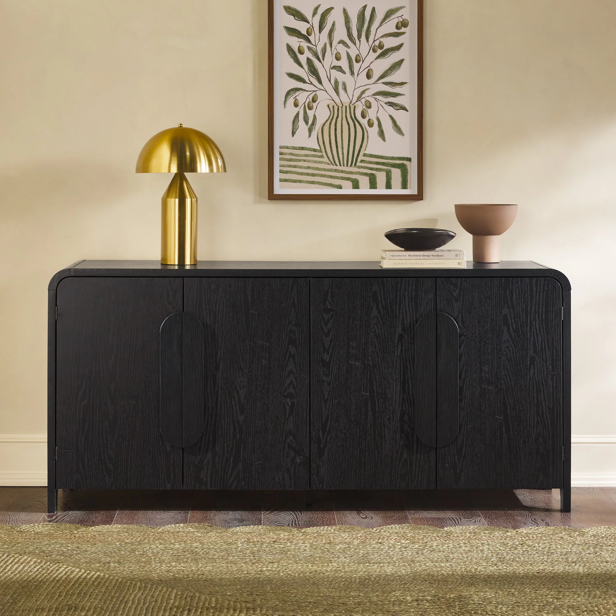 Chantelle Modern Curved Buffet Sideboard and TV Stand - Image 19