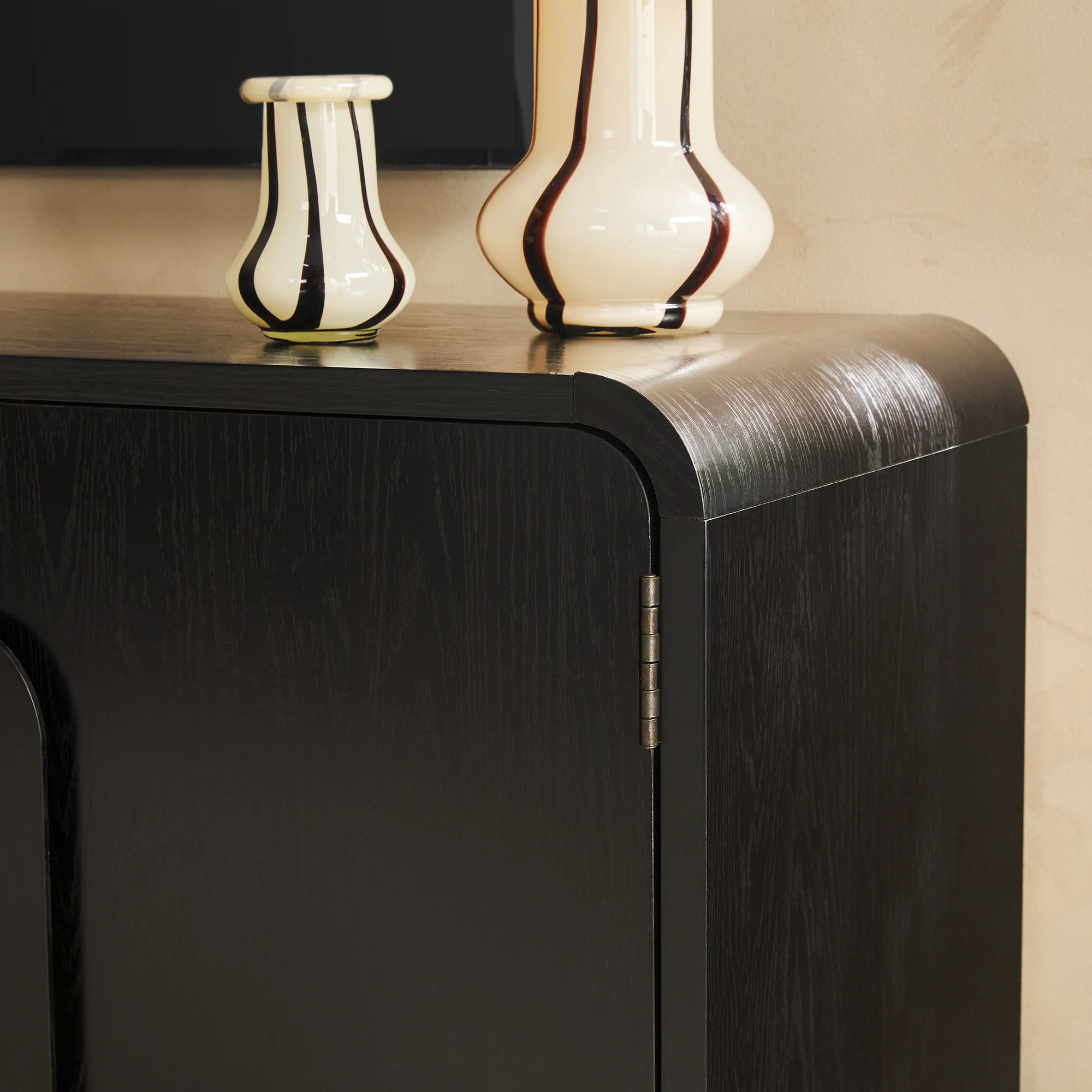 Chantelle Modern Curved Buffet Sideboard and TV Stand - Image 28