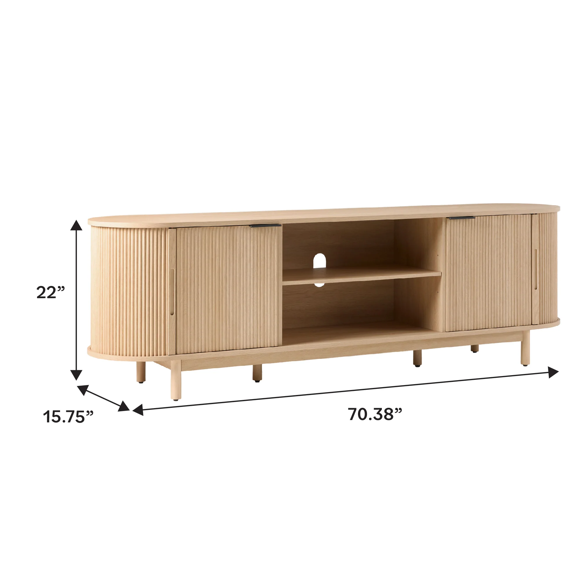 Chloe Modern Reeded TV Stand - Image 12