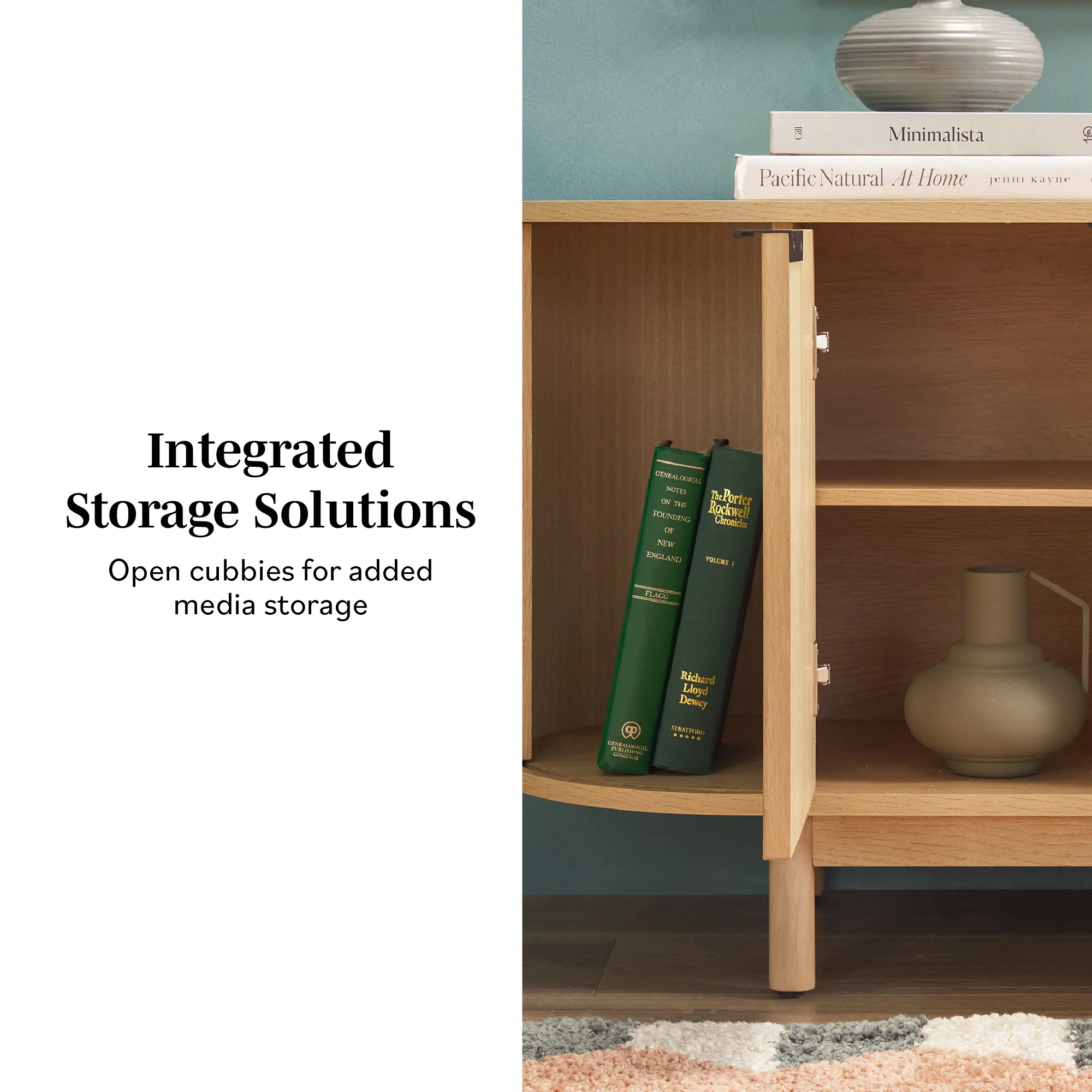 Chloe Modern Reeded TV Stand - Image 9