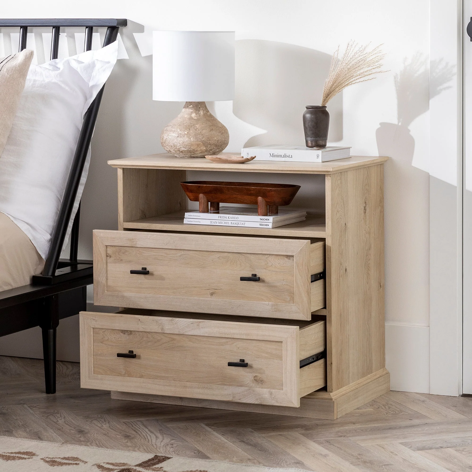 Clyde Classic 2-Drawer Nightstand / Side Table - Image 3