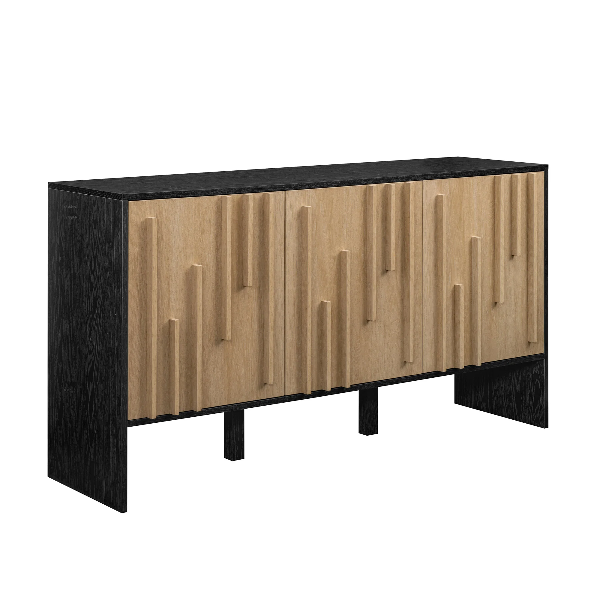 Silas Contemporary Wood Detailed-Door Sideboard / TV Stand - Image 11