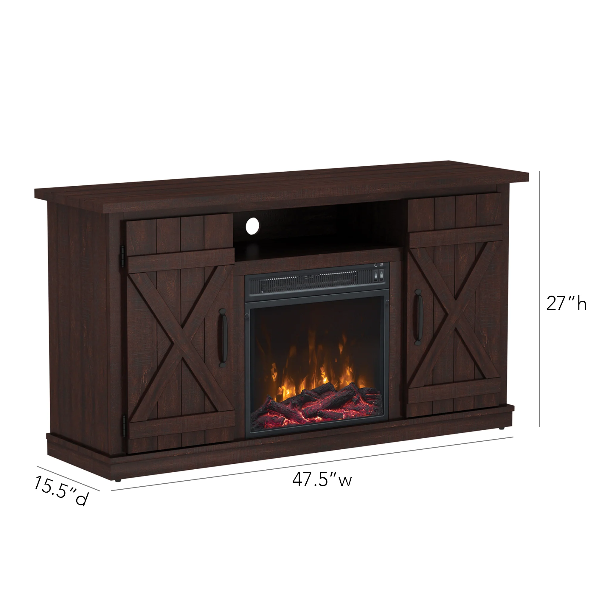 Cottonwood Electric Fireplace TV Stand Media Console - Image 3