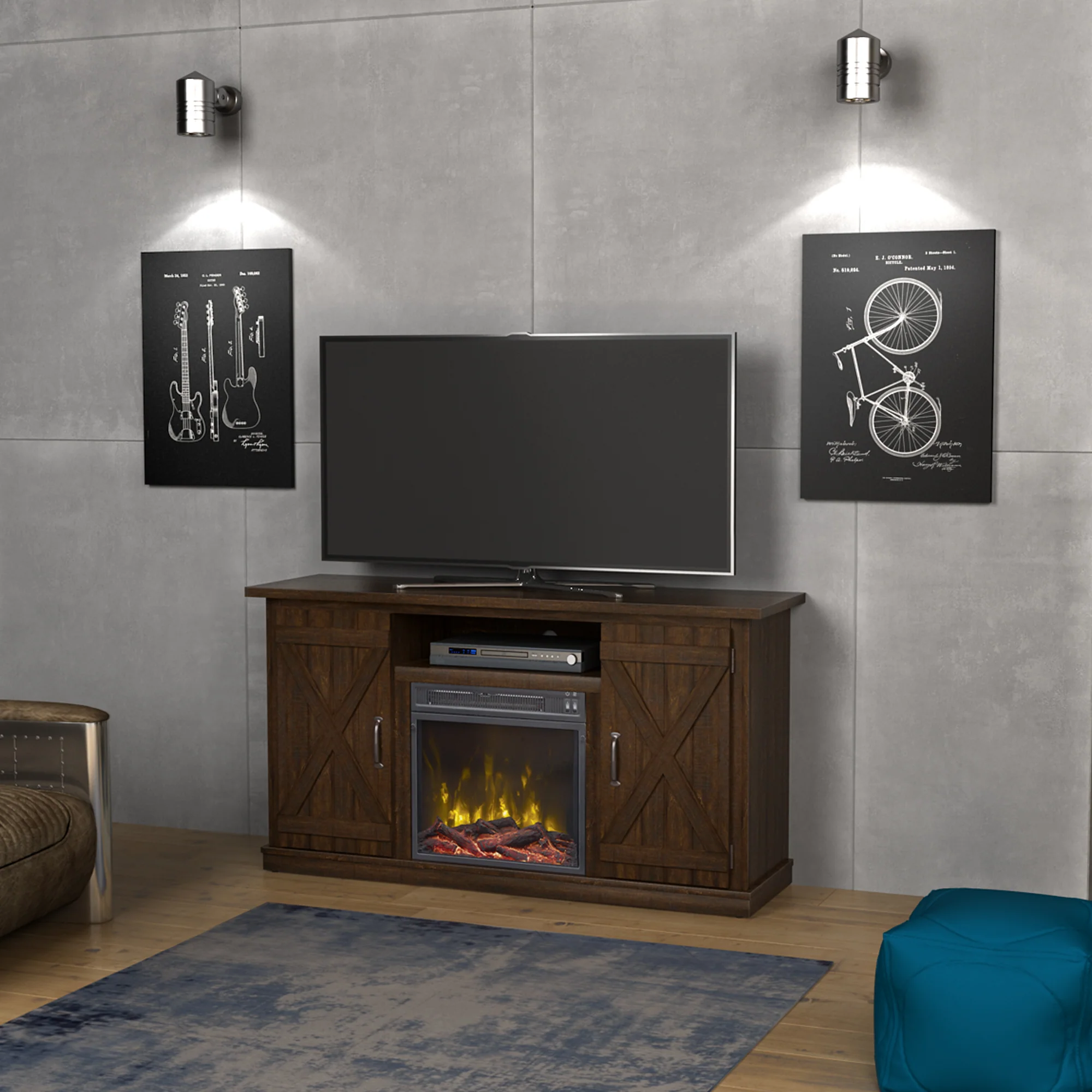 Cottonwood Electric Fireplace TV Stand Media Console - Image 6