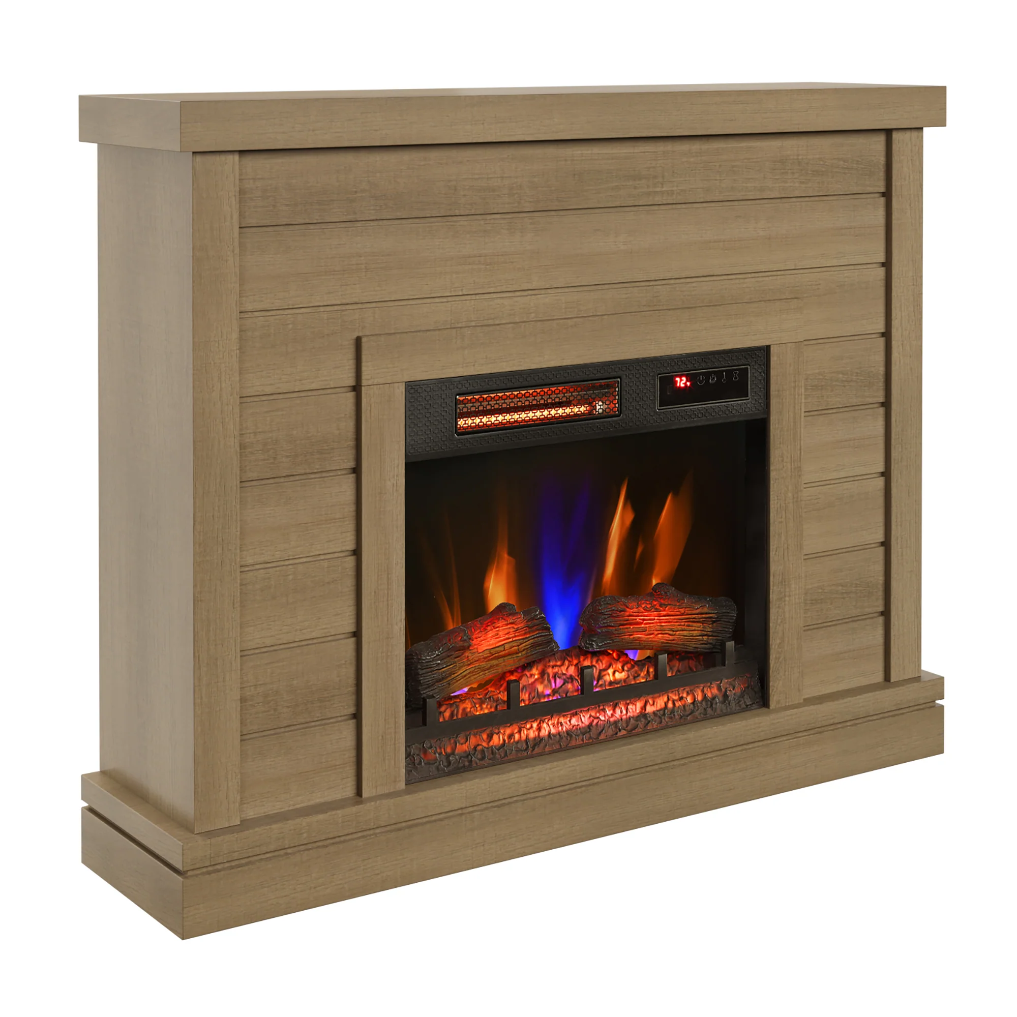 duraflame® Farmhouse Shiplap Electric Fireplace Wall Mantel - Image 13